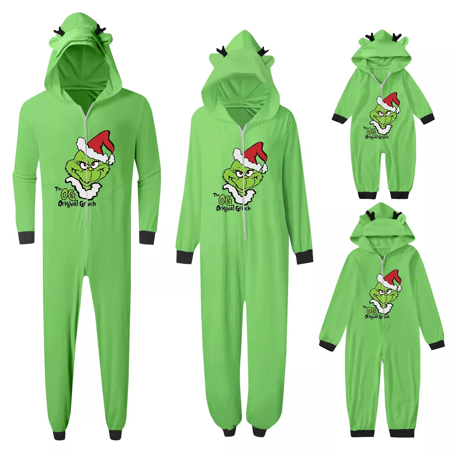 Funny Character Hooded Jumpsuit | Christmas Pajama Outfits | Family Matching Pajamas