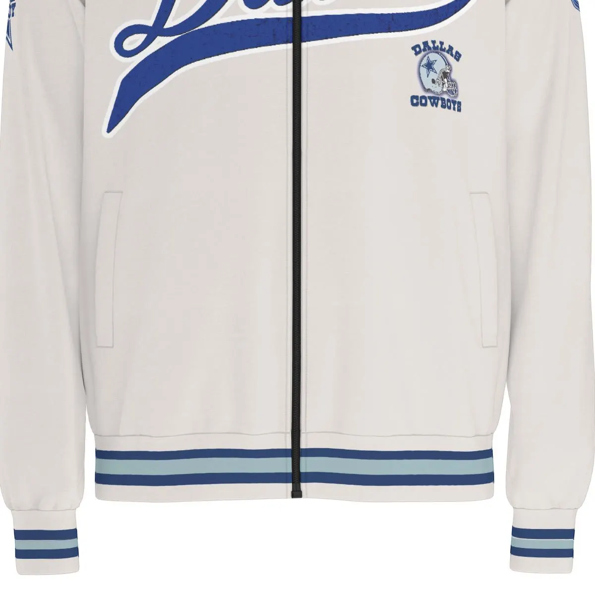 Dallas Cowboys Raglan-Sleeve Stand Collar Jacket