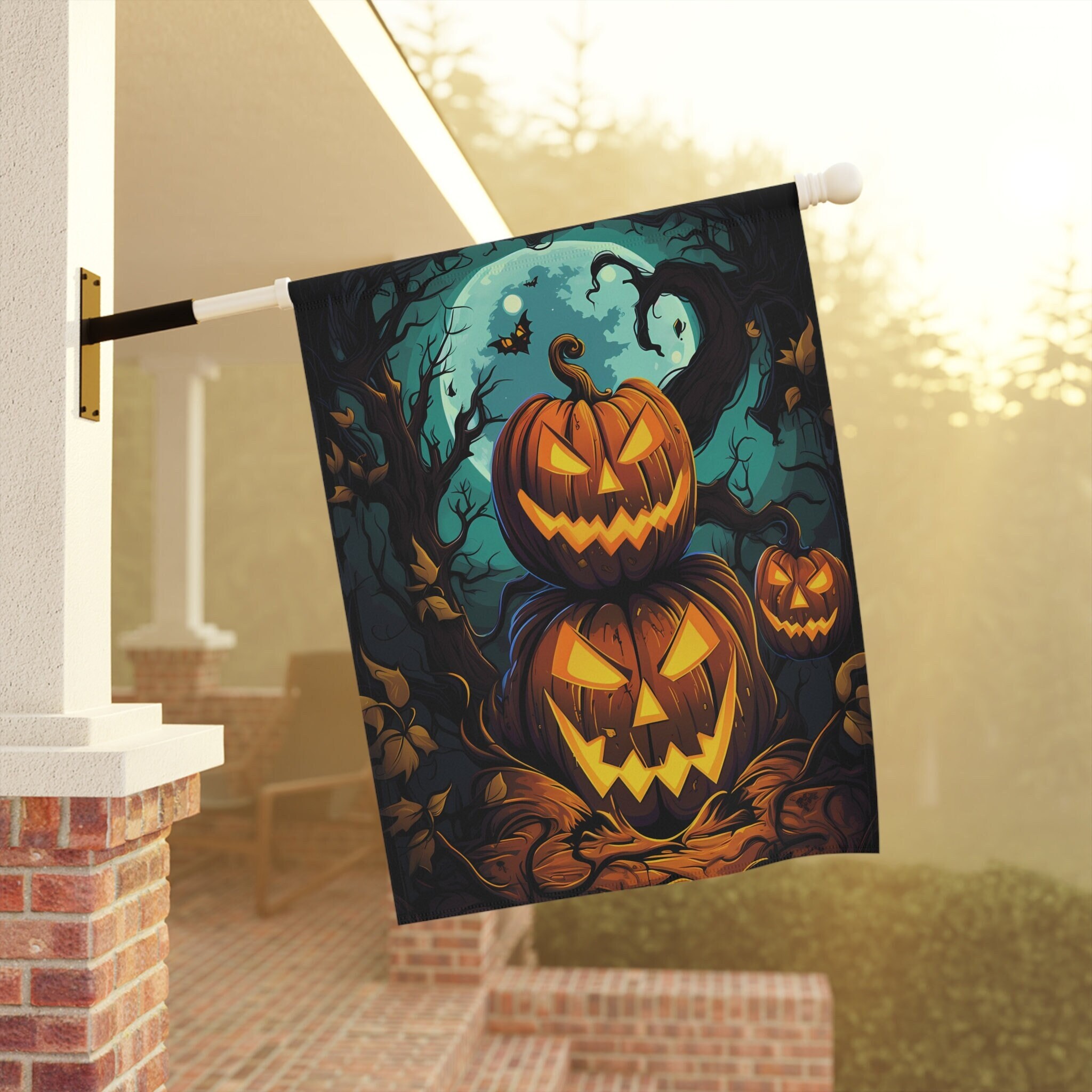 Halloween House Flag, Halloween Flag, Halloween Decor Outdoor