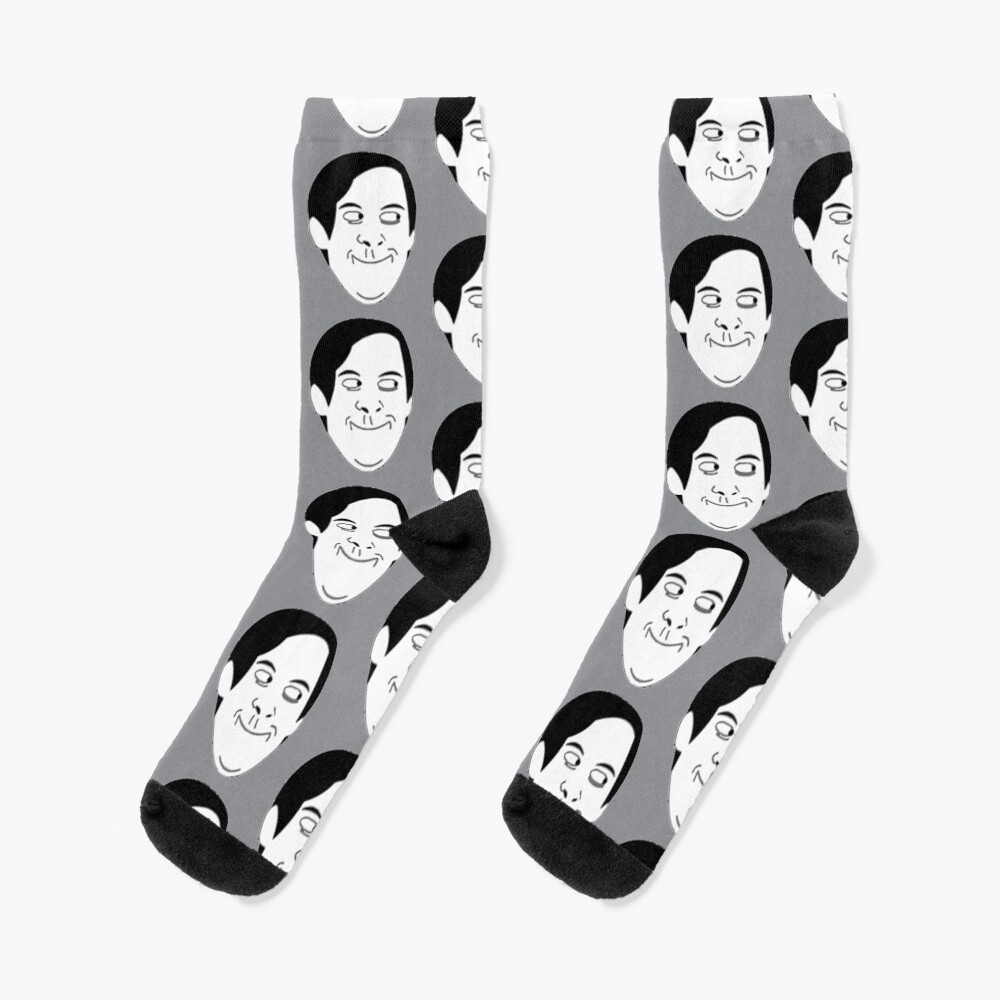 Tobey Maguire Face meme Socks