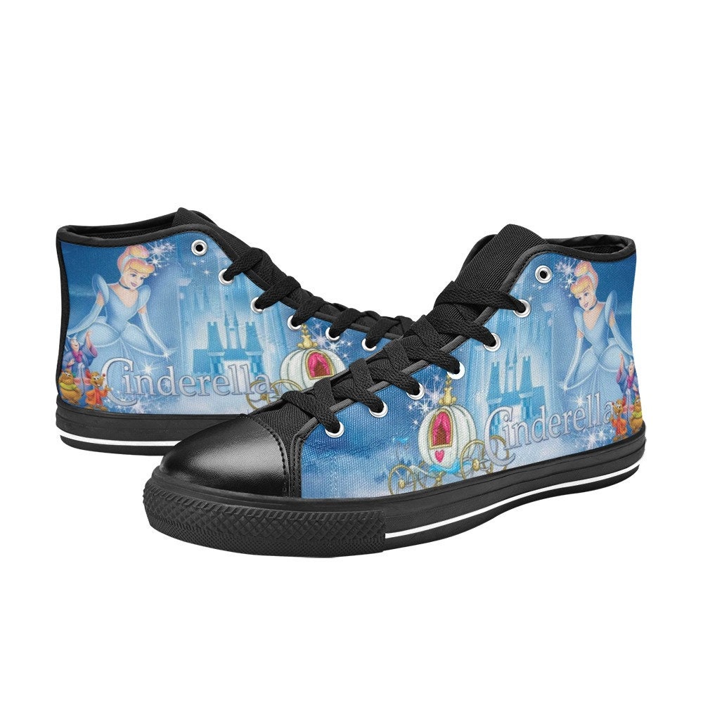 Cinde High Top Canvas Sneakers, Princess Cinde Sneakers