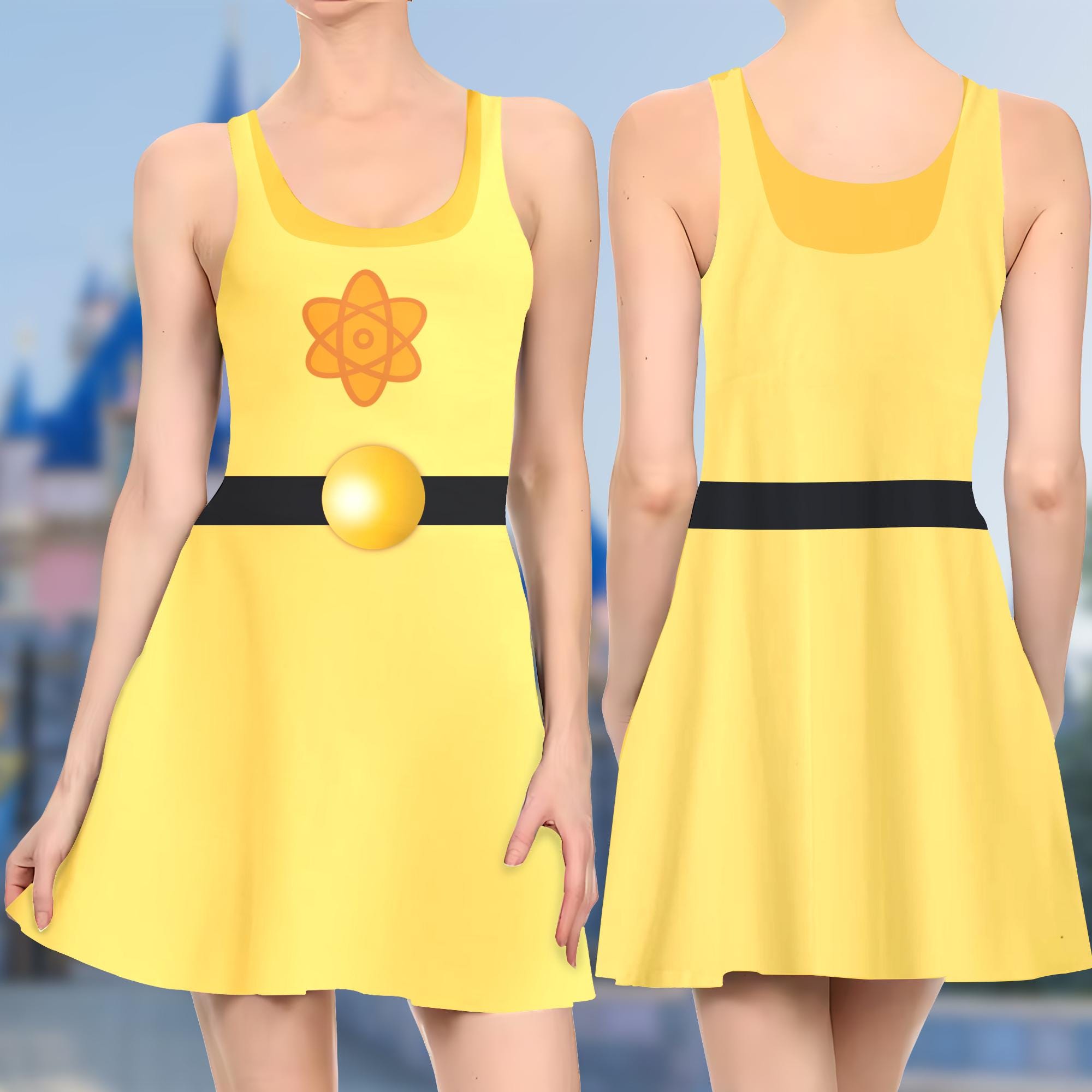The Stand Out 3D Costume Cosplay Skater Dress , A Goofy Movie Dress, Stand Out Song Mom Daughter Dress, A Goofy Movie Song Dress