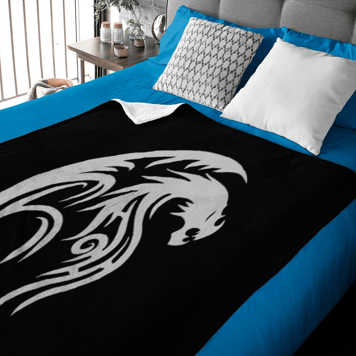 Tribal Dragon Baby Blankets