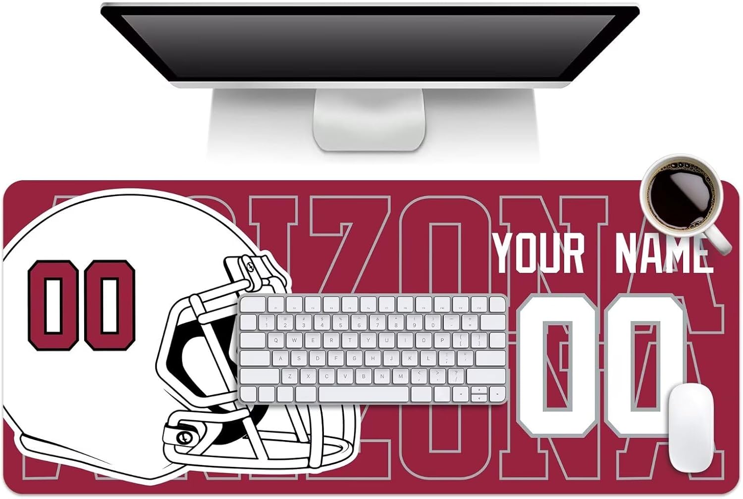 Custom Arizonna Cardinals Mouse Pad, Desk Pad for Men Women Youth Gifts