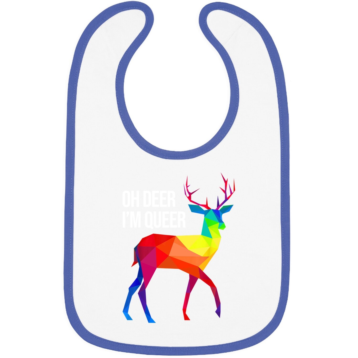 Oh Deer I'm Queer I Lgbt Rainbow I Gay Pride Baby Bib