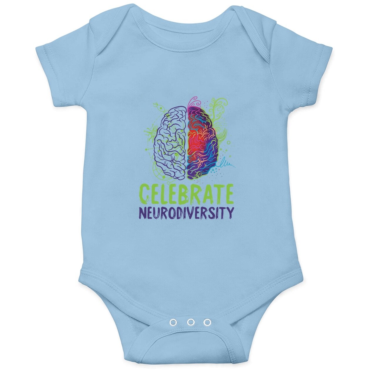 Autism Infinity Symbol Celebrate Neurodiversity Baby Bodysuit