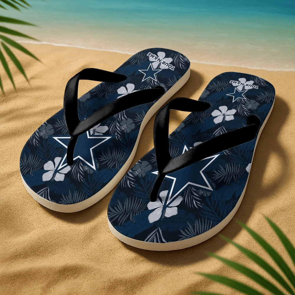 Dallas Cowboys Flip Flops - Summer Pattern