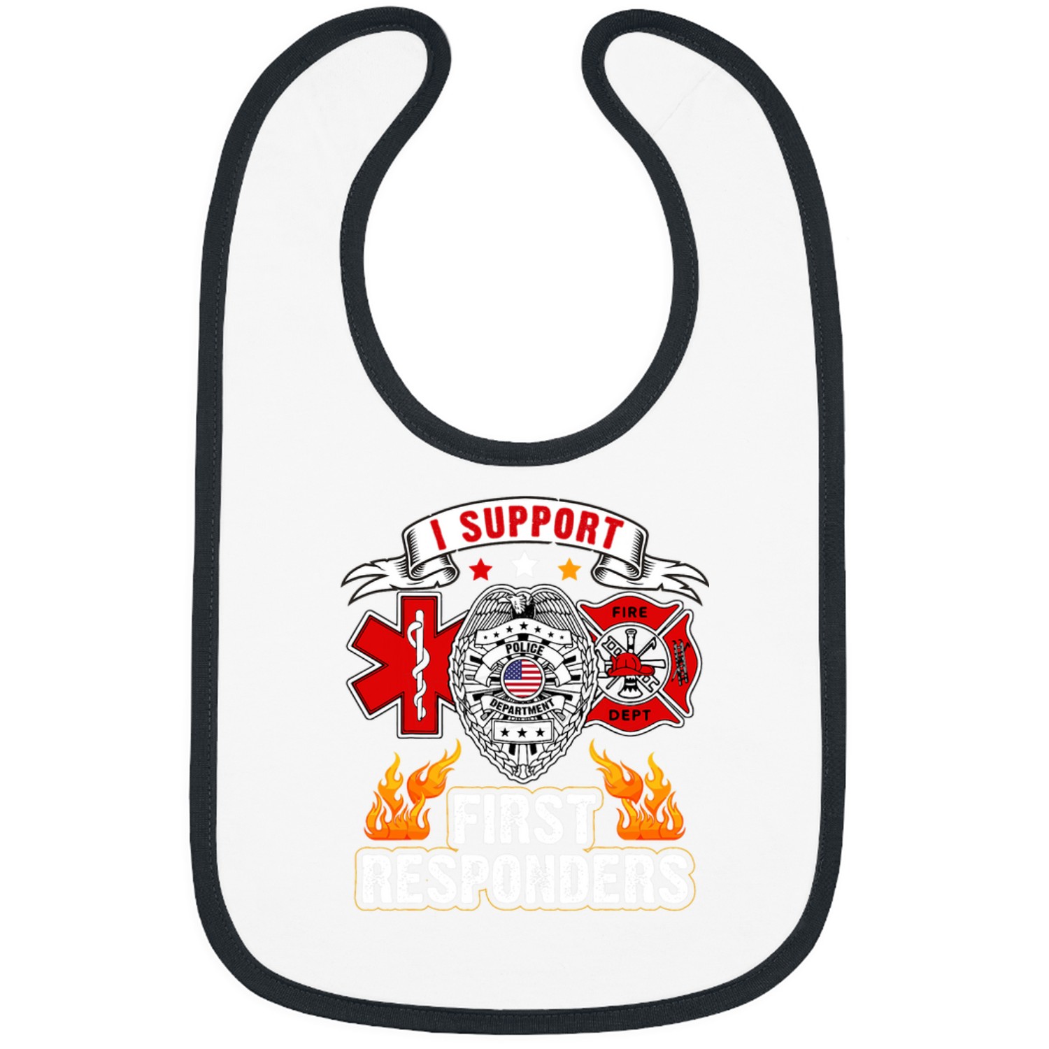 Police Job I Support First Responders Police Fires EMS Bibs