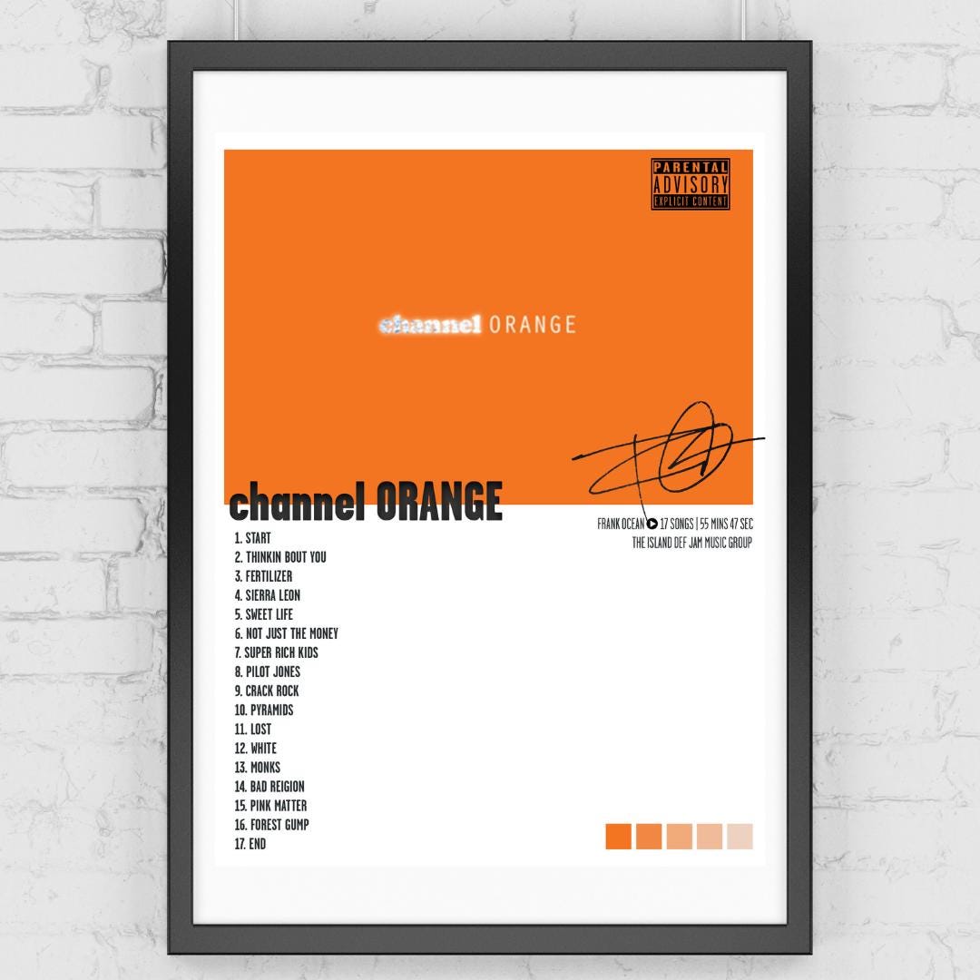 Frank Ocean - Channel Orange Album Poster