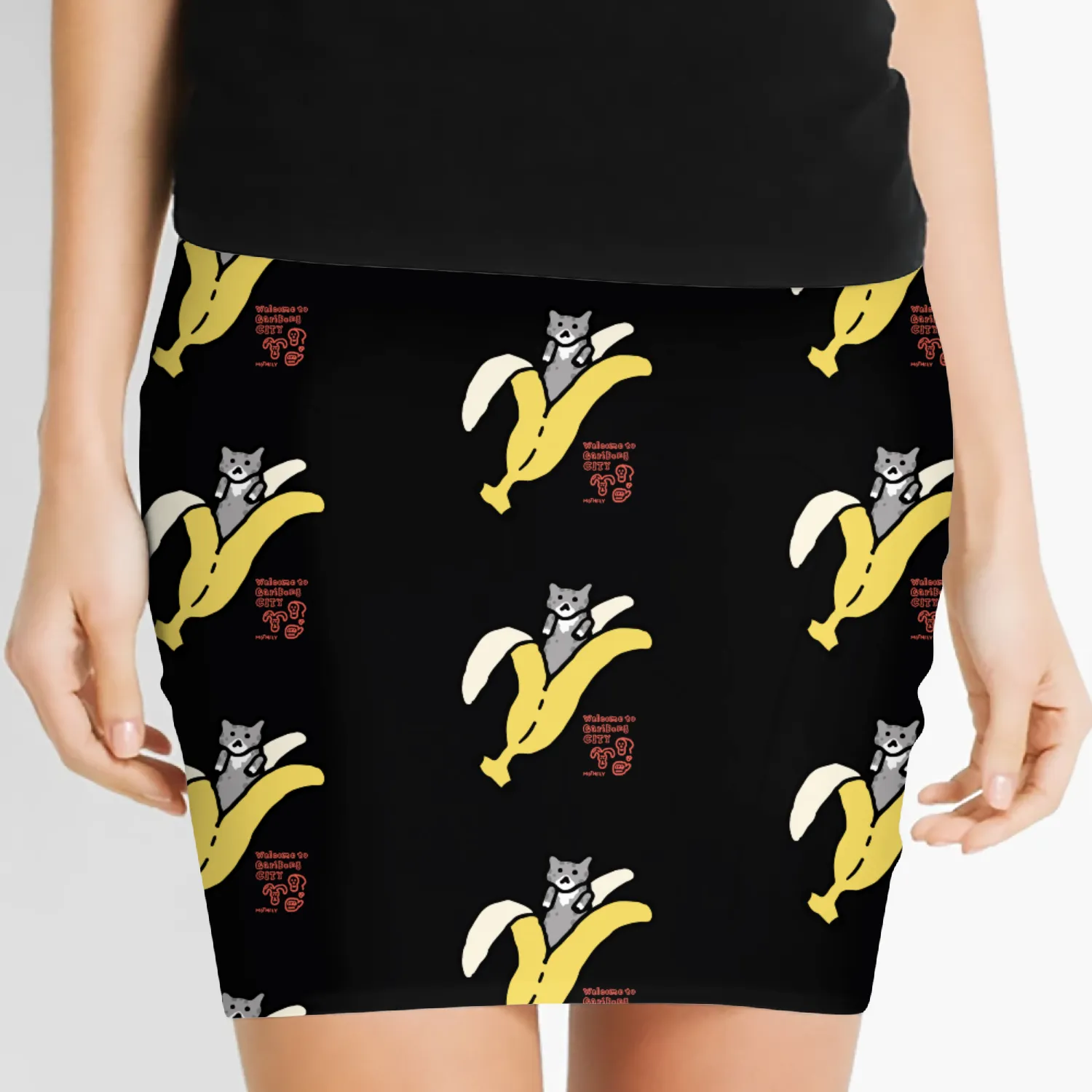 Bananyang - 020. Gray Spotted Tuxedo Women's Mini Skirts