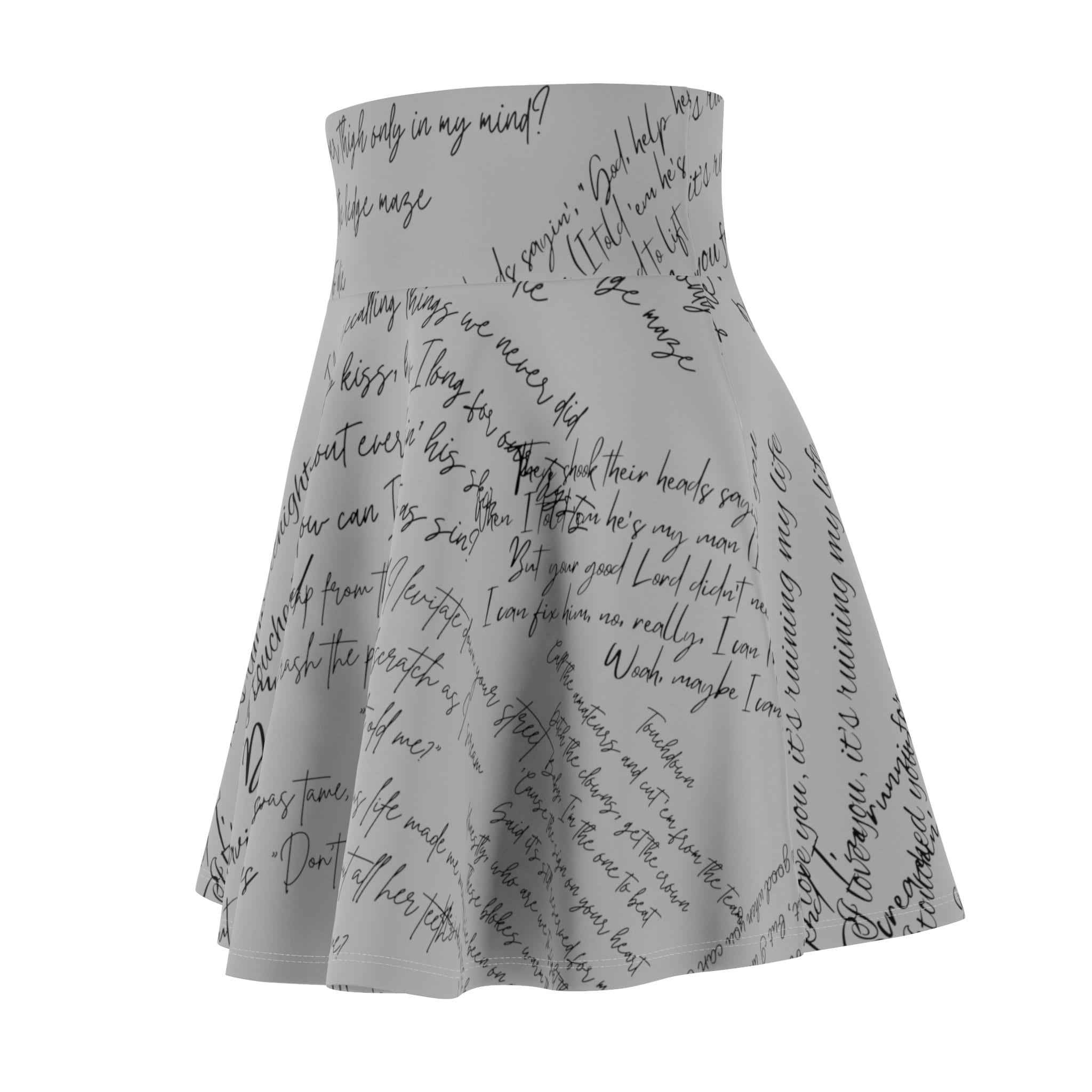 TTPD Lyrics Gray Waisted Skirt