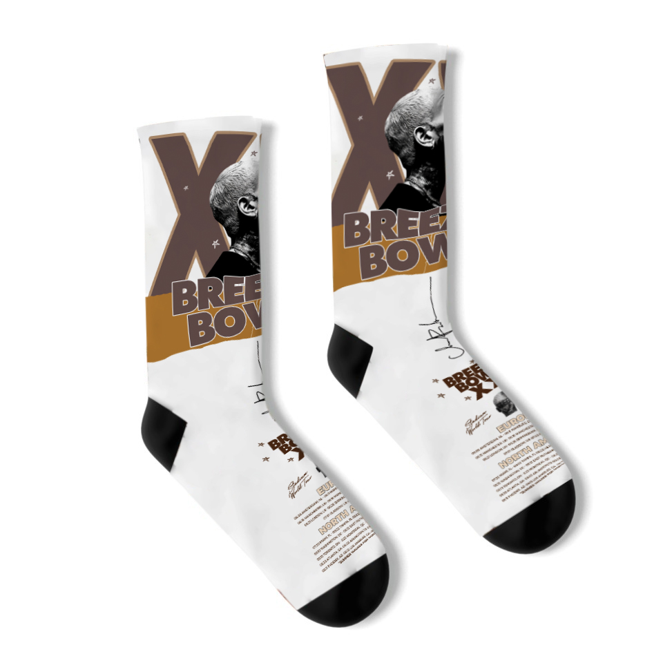 Retro 2025 Breezy Bowl XX Tour Socks, Chris Brown Tour Socks