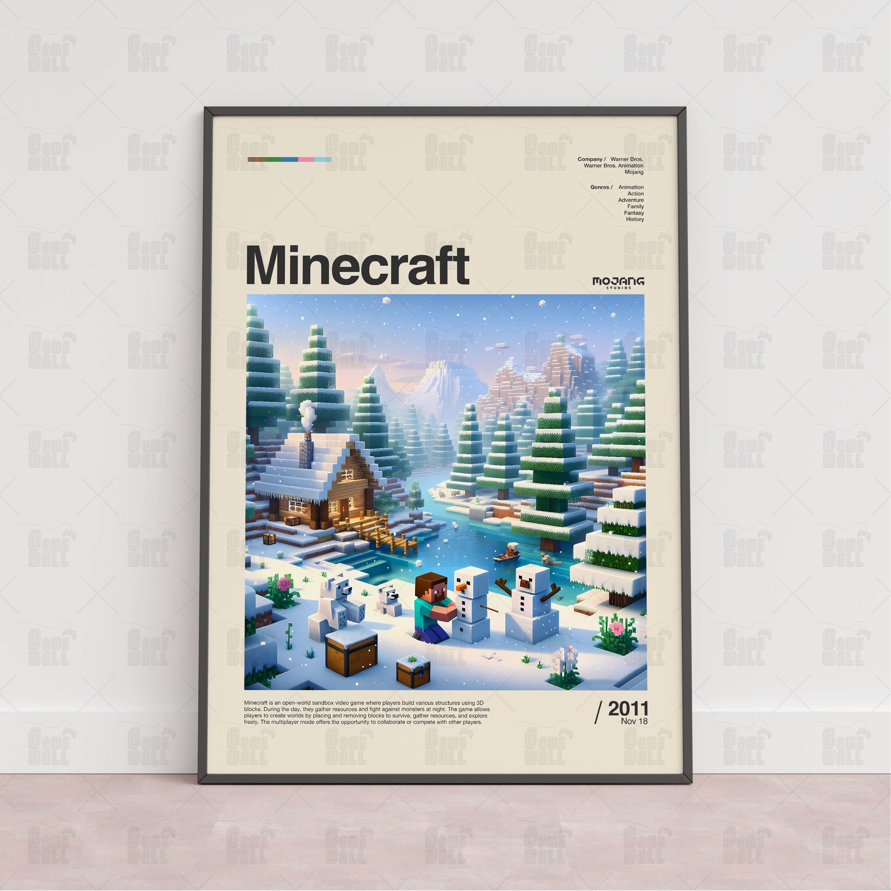 Minecraft Poster, Gaming Room Poster, Gaming Wall Poster, Gaming Print Poster, Game Gift, Video Games Poster, Gaming Wall Art