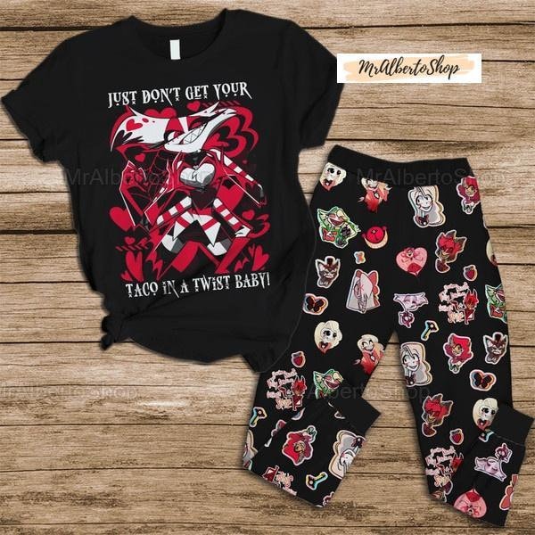 Angel Dust Hazbin Hotel Pajamas, Hazbin Hotel Sleepwear