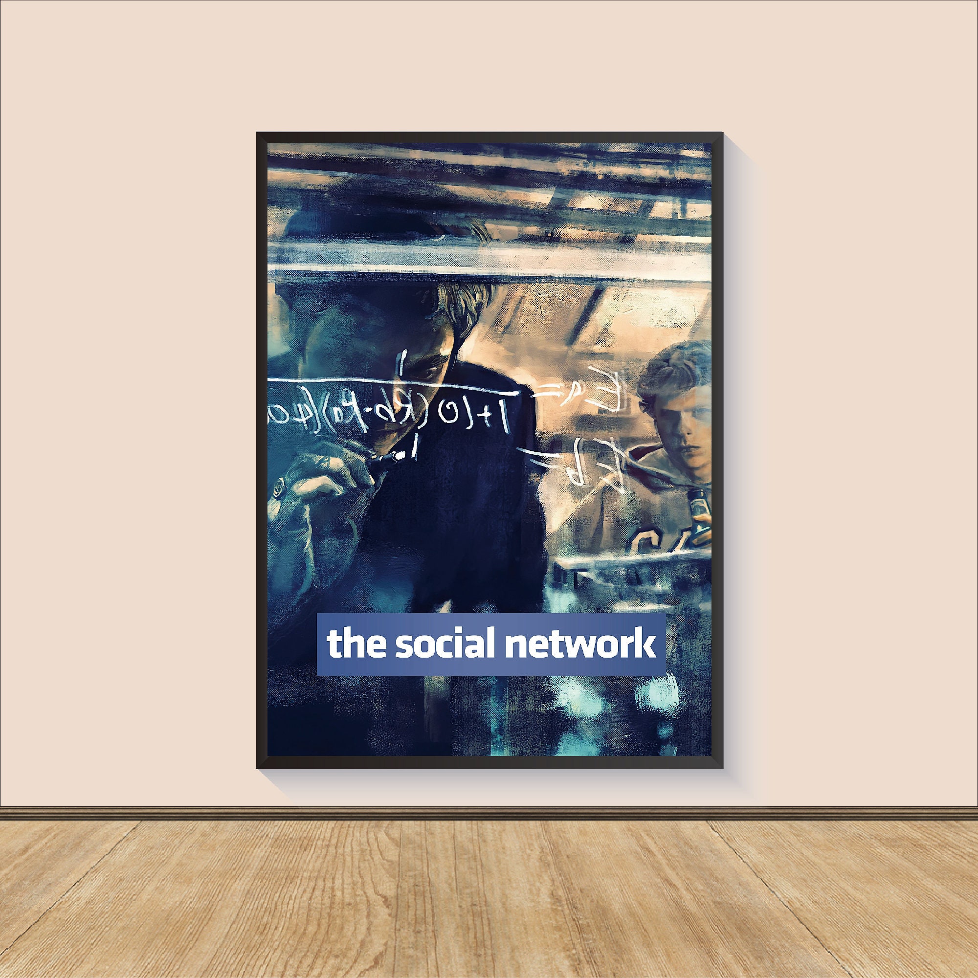 The Social Network Movie Poster Print, Home Decor, Movie Art, Personalized gift, Movie Print, Art Print, Film Art Poster
