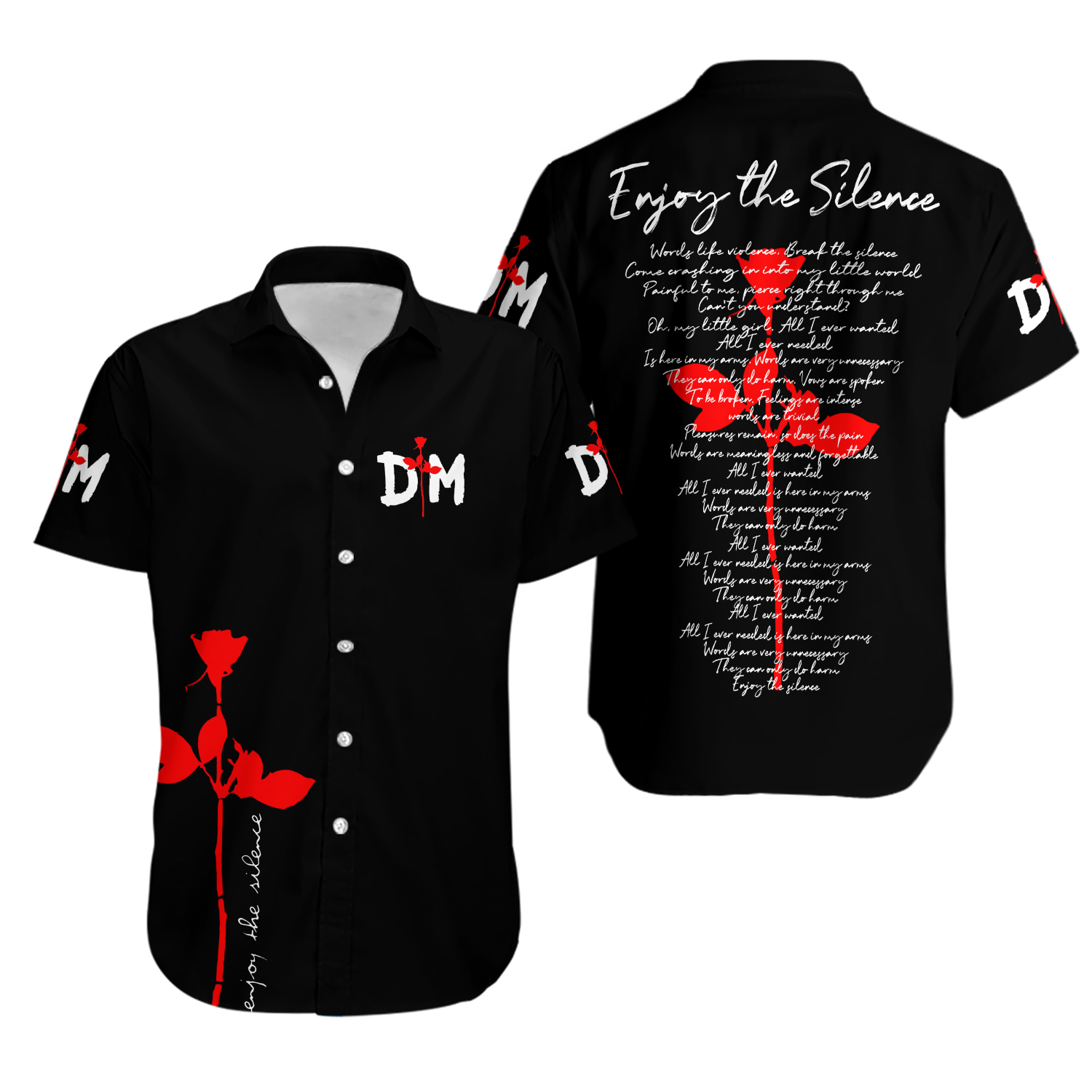 Depeche Mode Shirt, Depeche Mode Button Shirt, Depeche Mode Band Shirt, Dm Tour Shirt