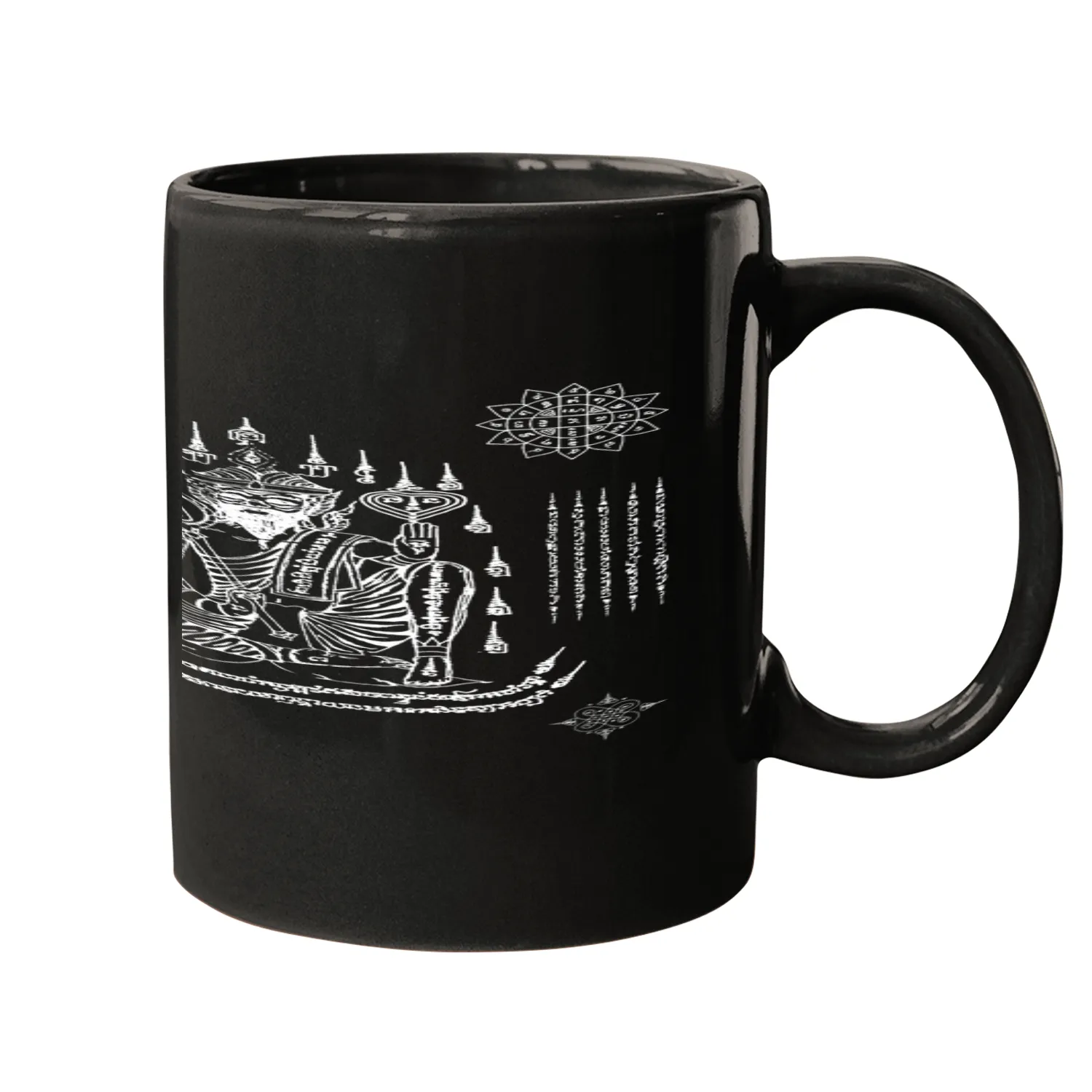 Sawadee Thai Traditional Sak Yant Thai Twin Tigers Muay Thai Mugs