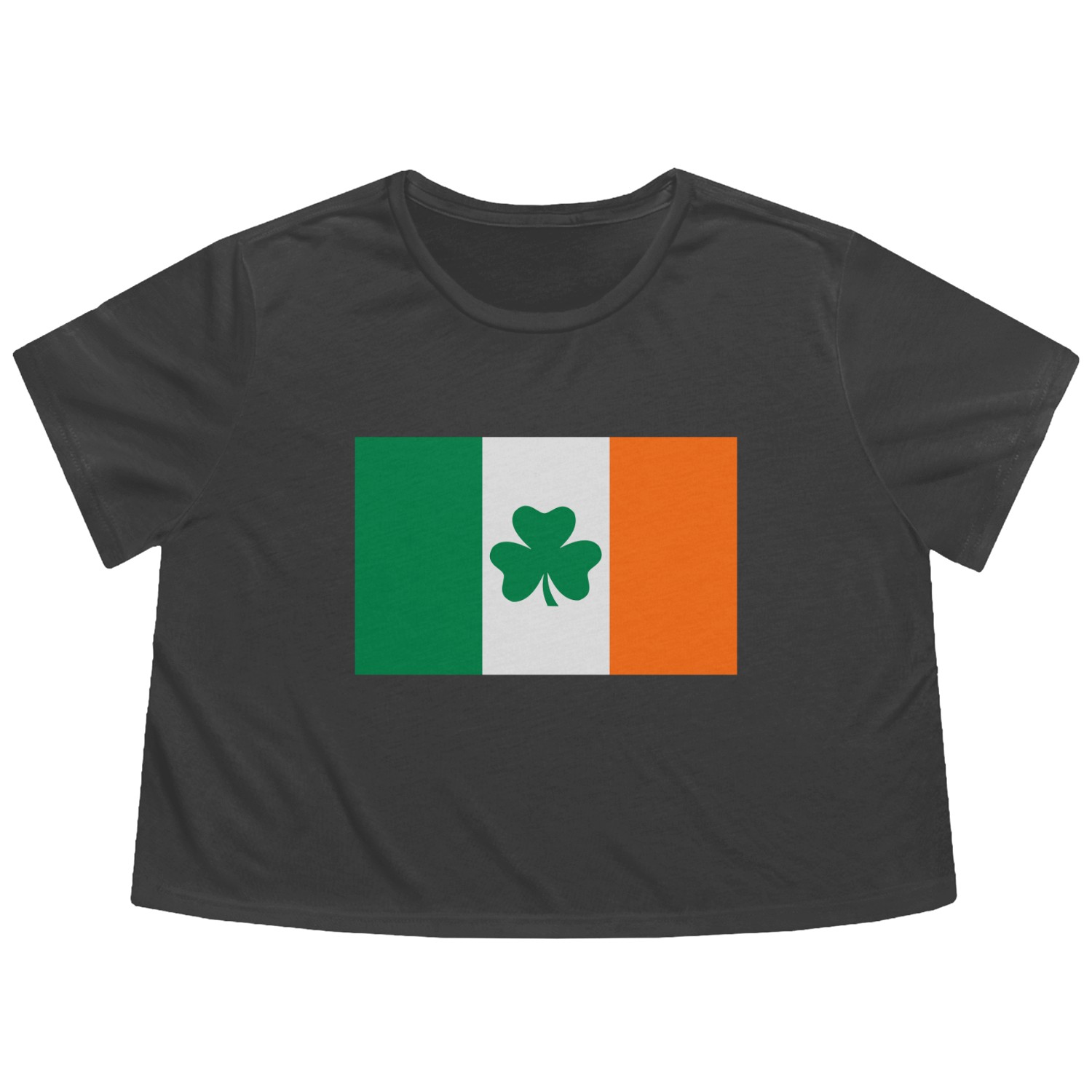 Ireland Shamrock Flowy Cropped Tees