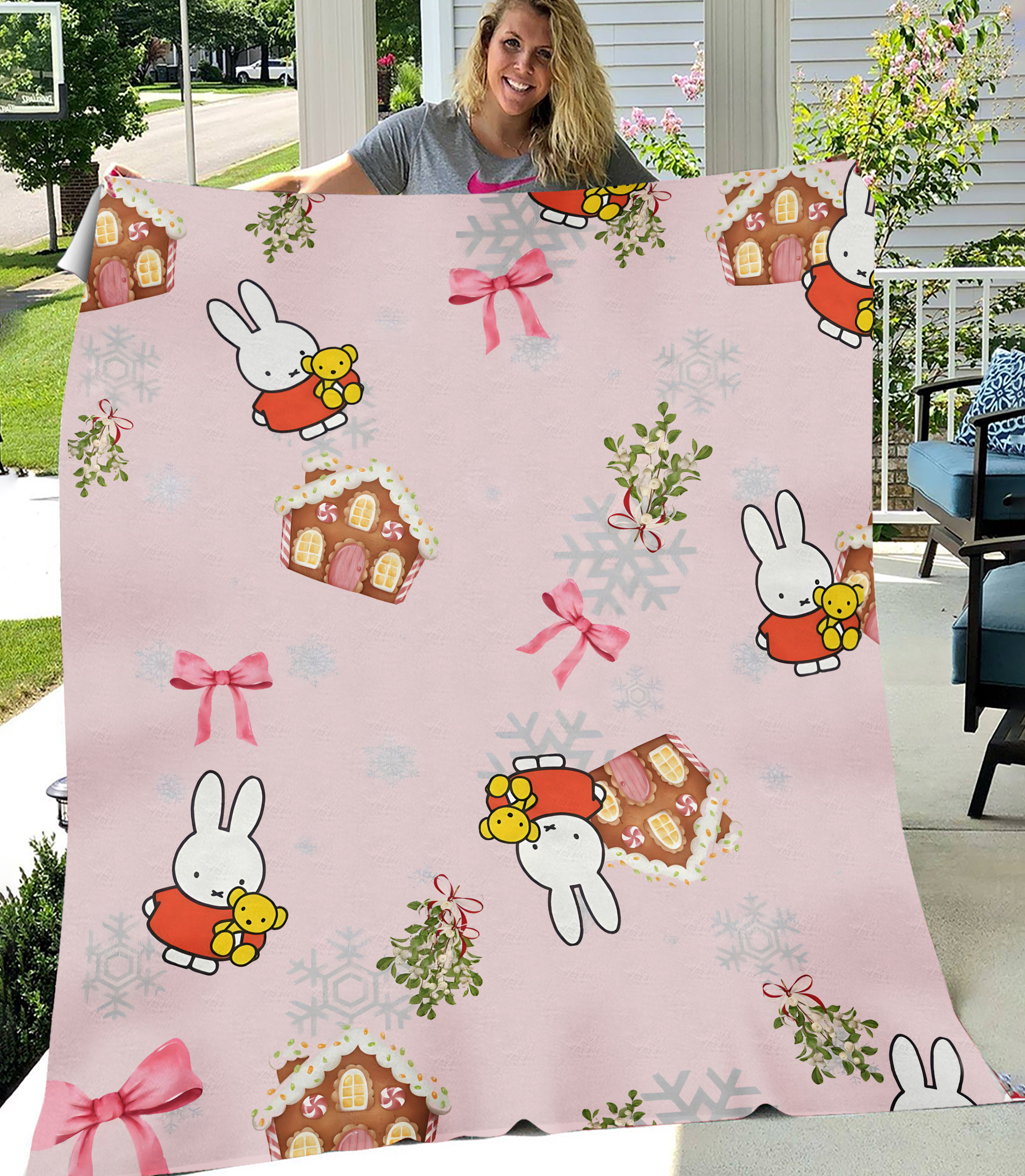 Christmas Miffy Blanket| Gifts for Her| Christmas Gifts| Miffy Gifts