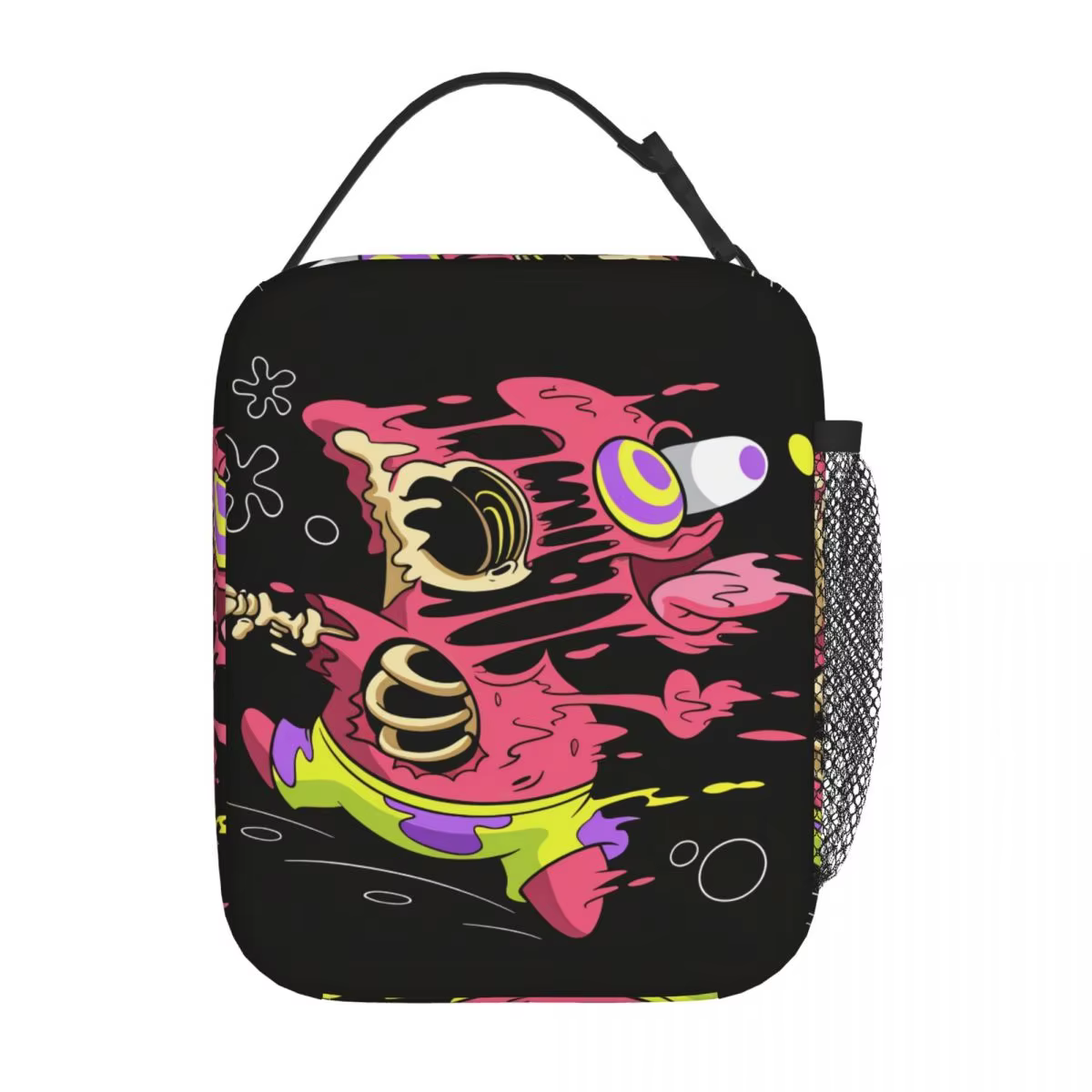 Spongebobed Cartoon Lunch Bag Outdoor Picnic Lunch Box For Men Fashion Graphic Tote Food Bags Oxford Portable Cooler Bag