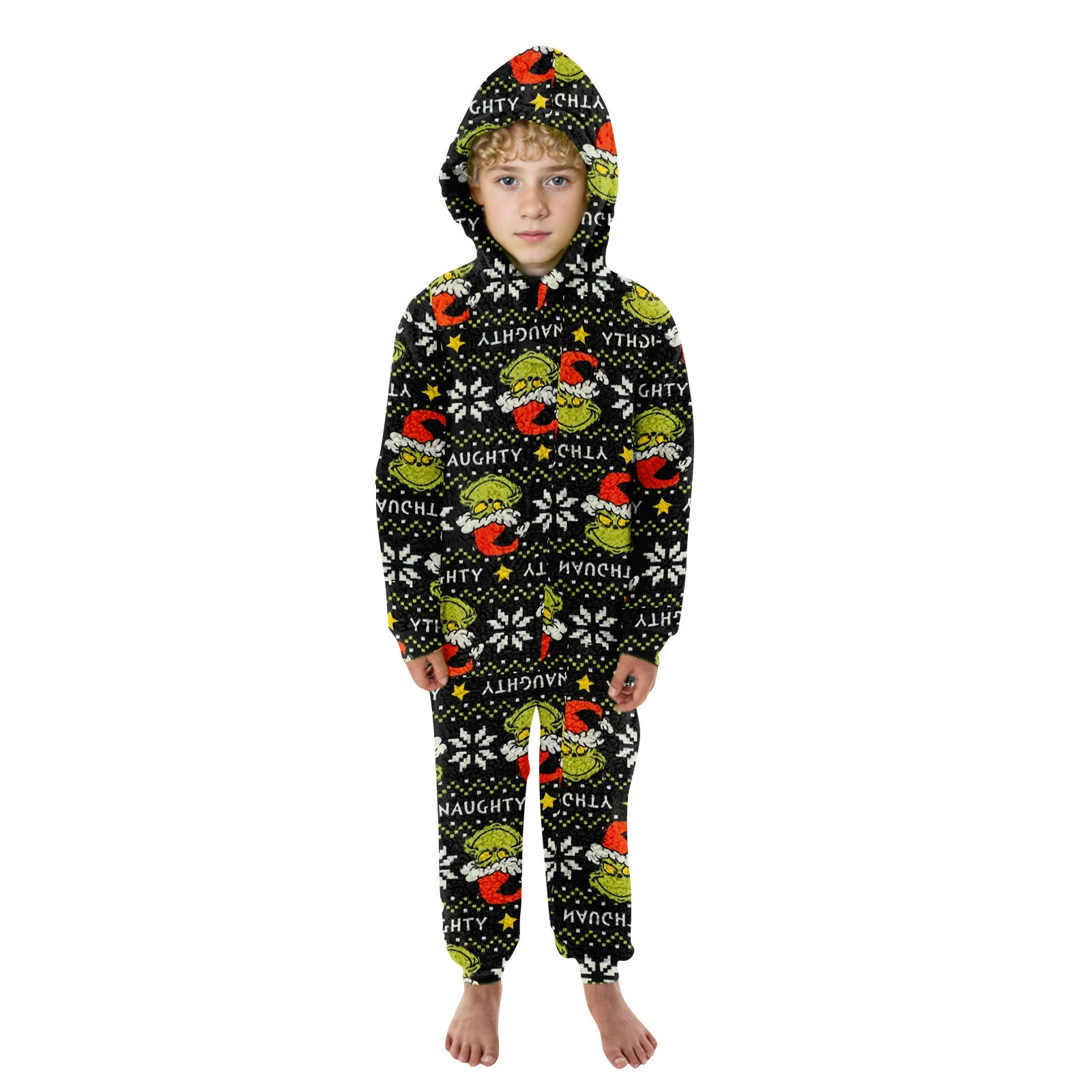 Funny Character Hooded Jumpsuit | Christmas Pajama Outfits | Family Matching Pajamas