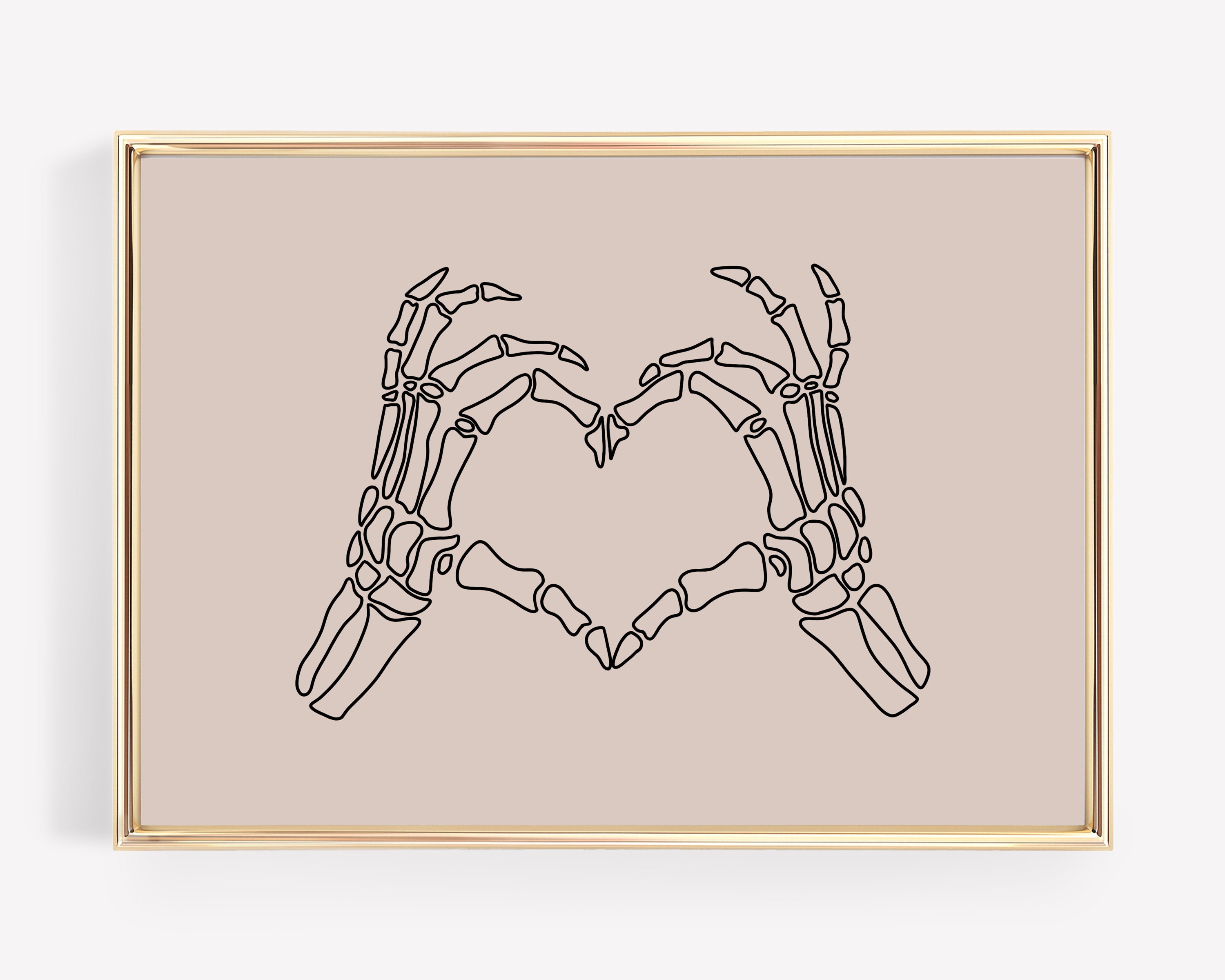 pink halloween decor | skeleton print | minimalist halloween poster