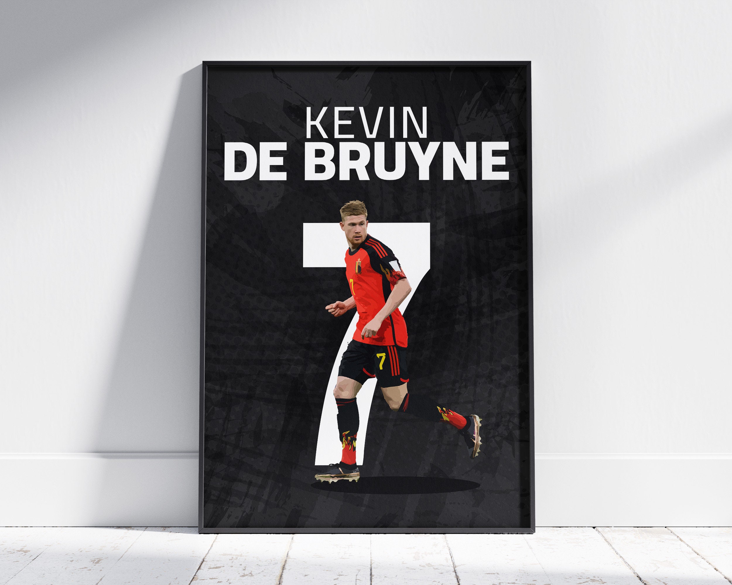 Kevin De Bruyne Poster, Belgian Footballer Art, Affordable Sports Design, Boys Room Decorative Ornament
