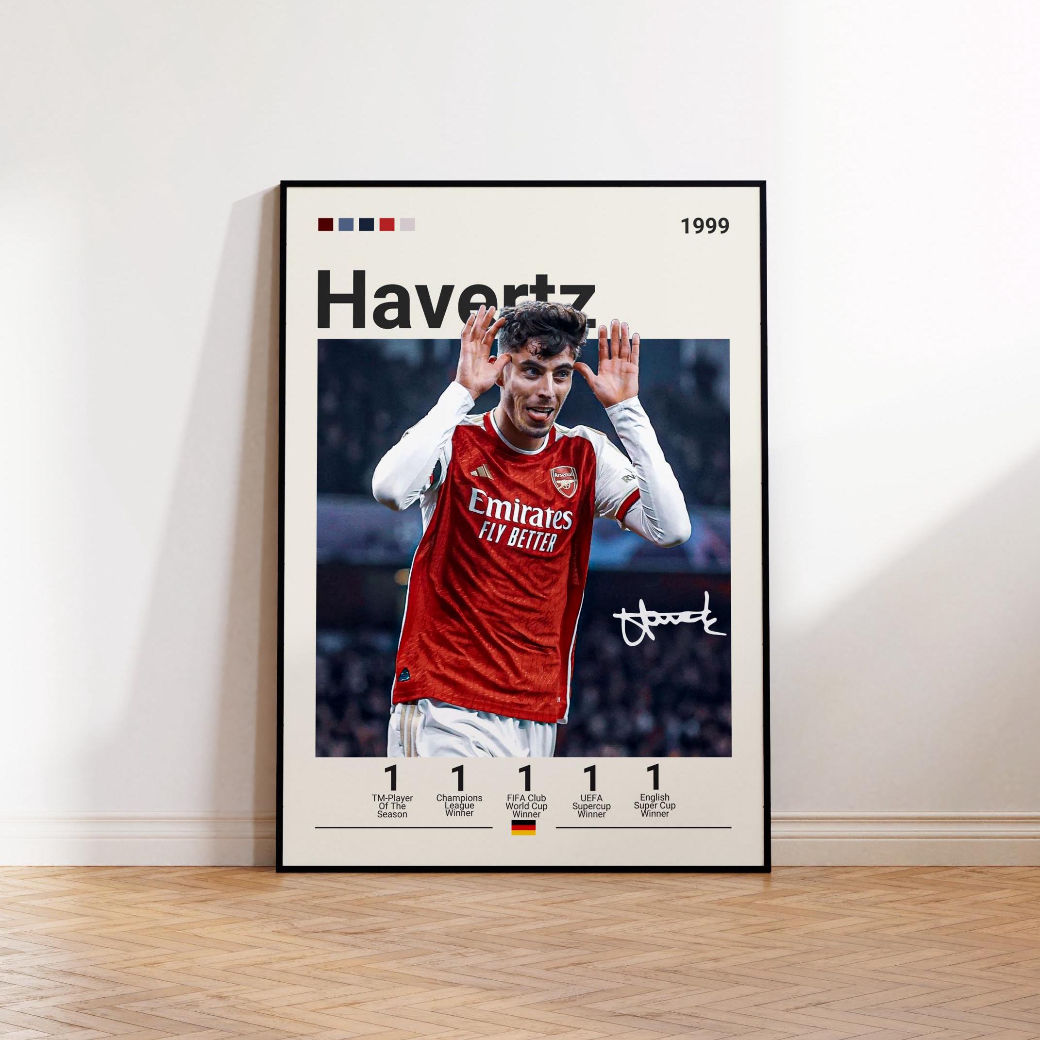 Kai Havertz Poster, FC Arsenal Print, Kai Havertz Fan Gift, Soccer Gifts, Football Player Poster, Soccer Wall Art, Sports Bedroom Print