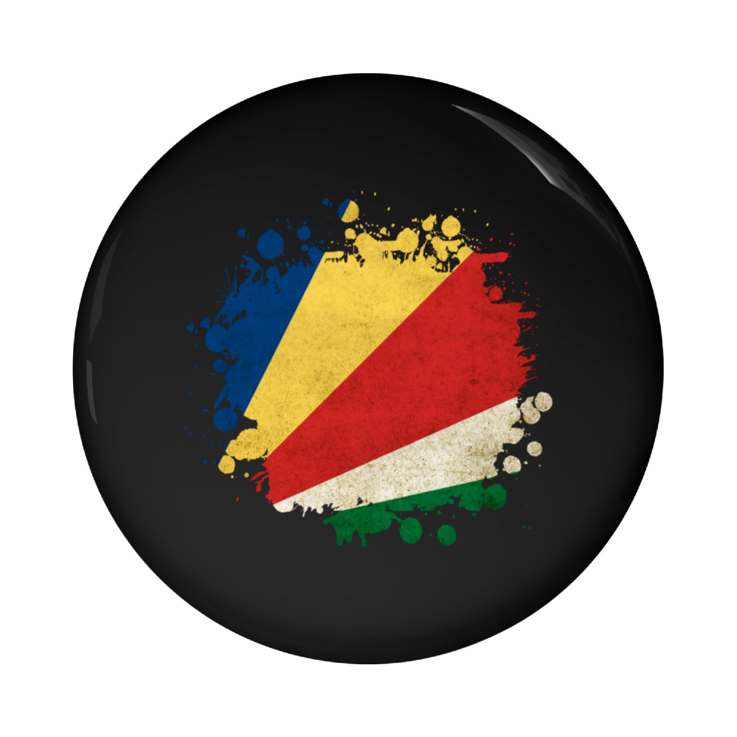 Seychelles blob flag design Pin Buttons