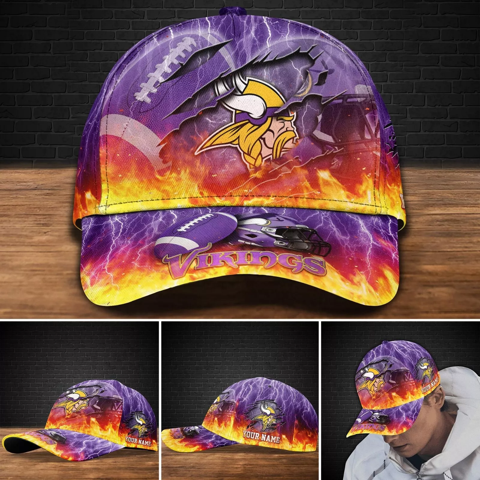Personalized Minnesota Football Team Vikingss Sport Unisex Classic Cap Gift