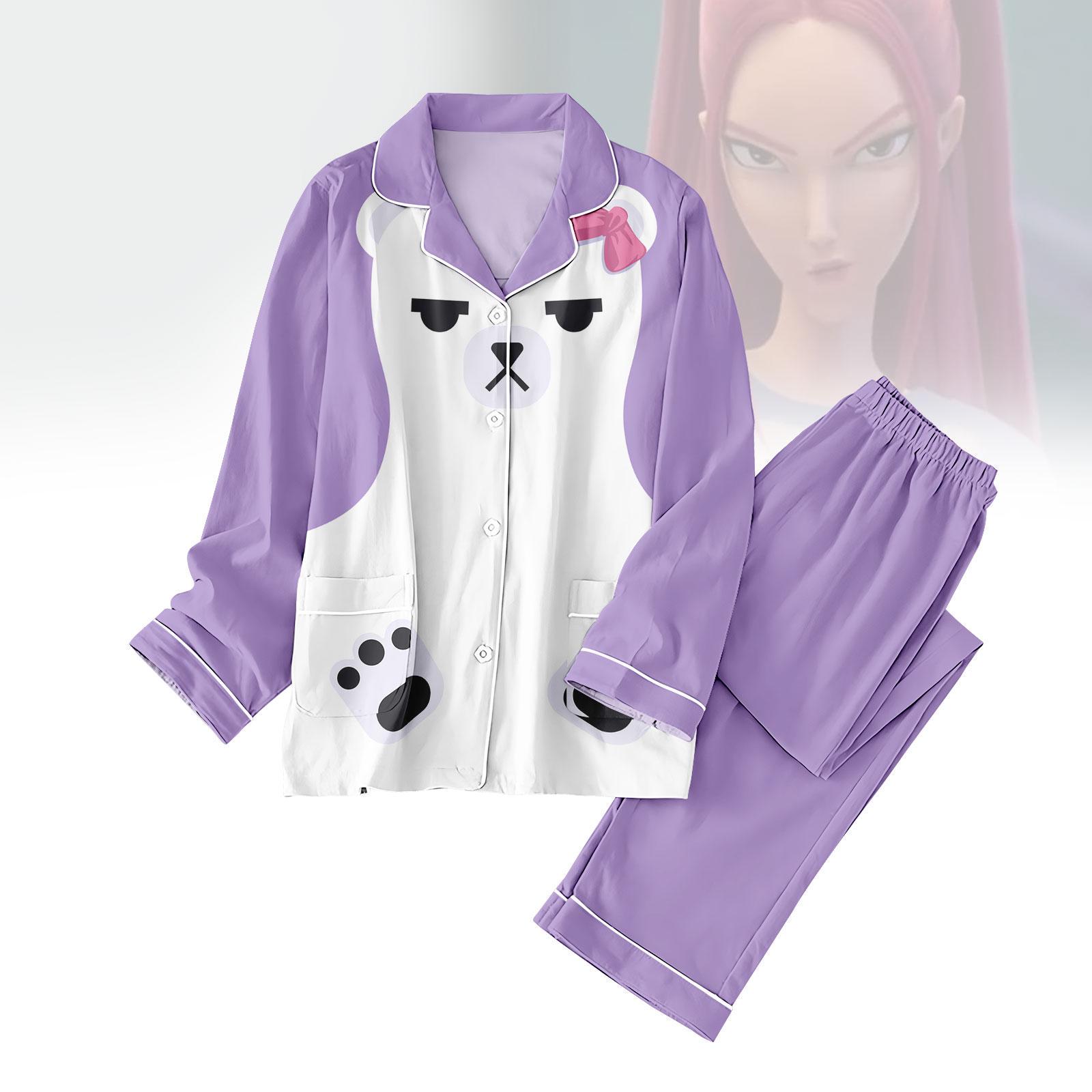 Mira Cosplay Pajamas Set, Kpop Demon Hunters Costume Pjs, Demon Hunter Mira Halloween Cosplay Shirt, Halloween Gift For Her