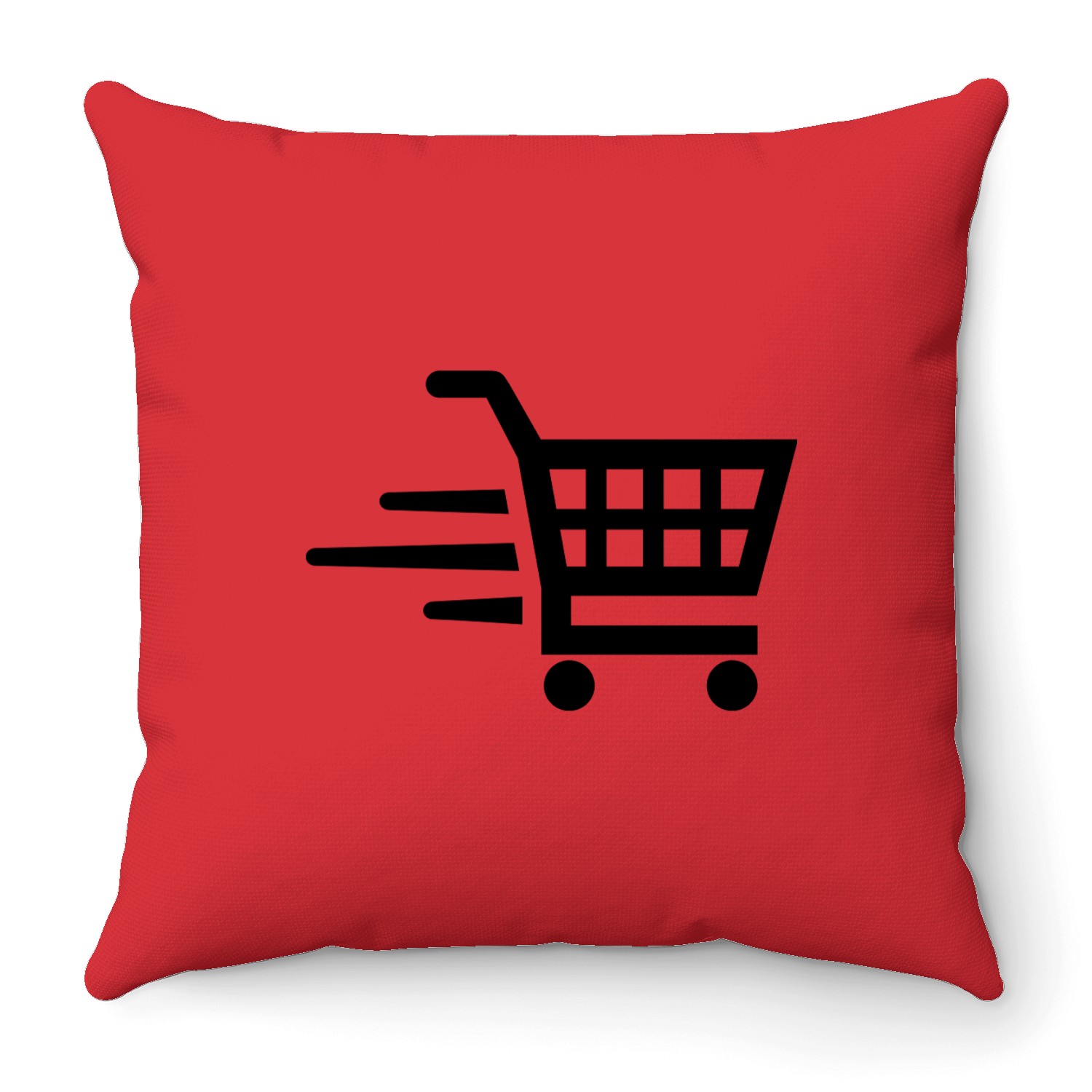Shopping cart Throw Pillows