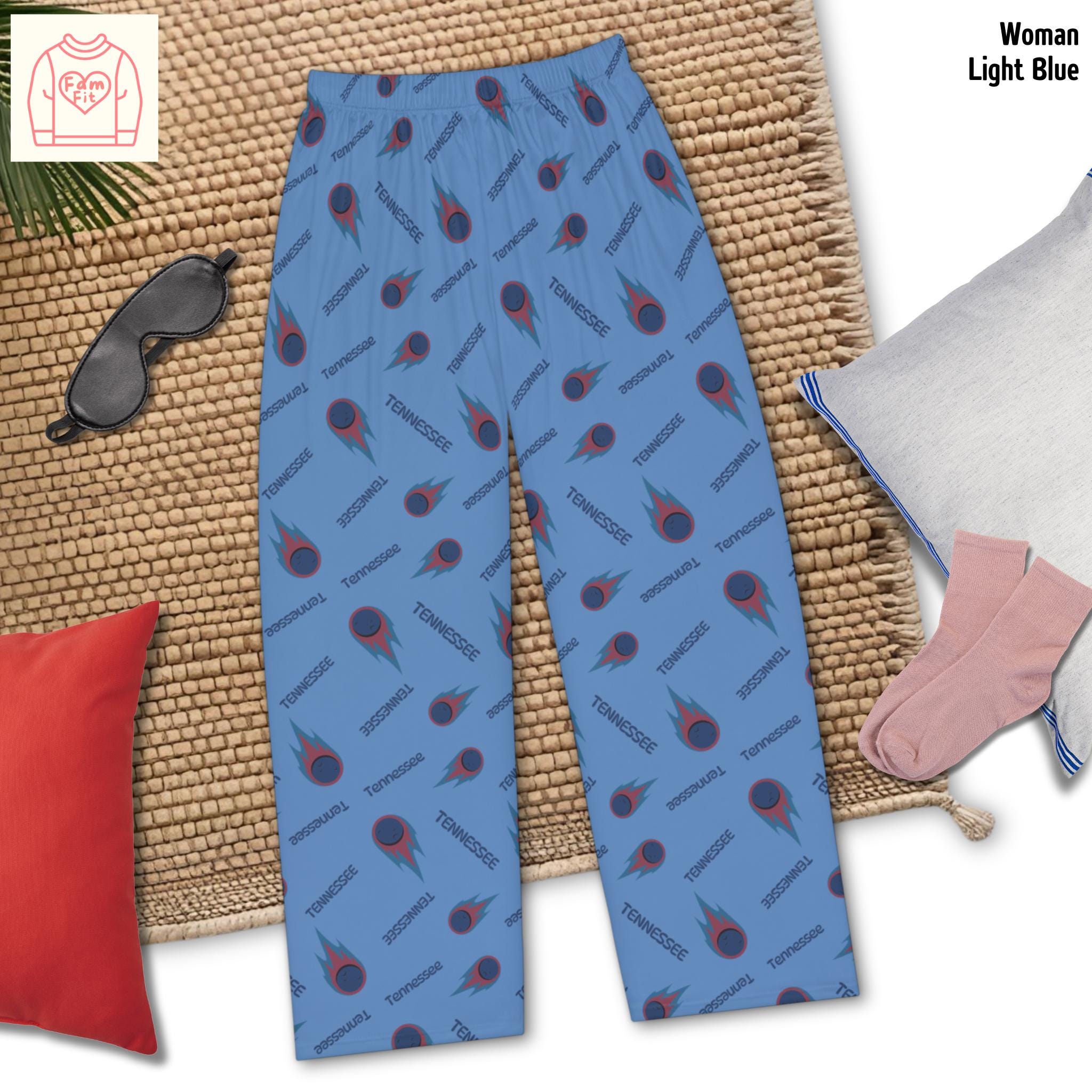 Tennessee Pattern Women's Pajama Pants, Football Pajama Pants, Gift