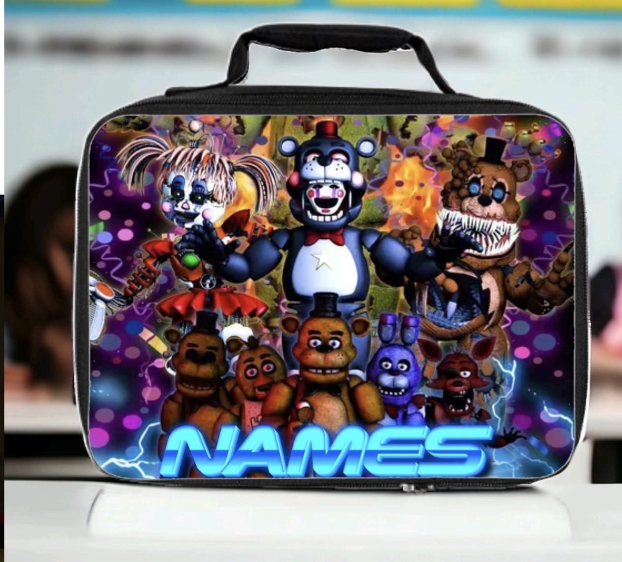 Fnaf personalised school bag