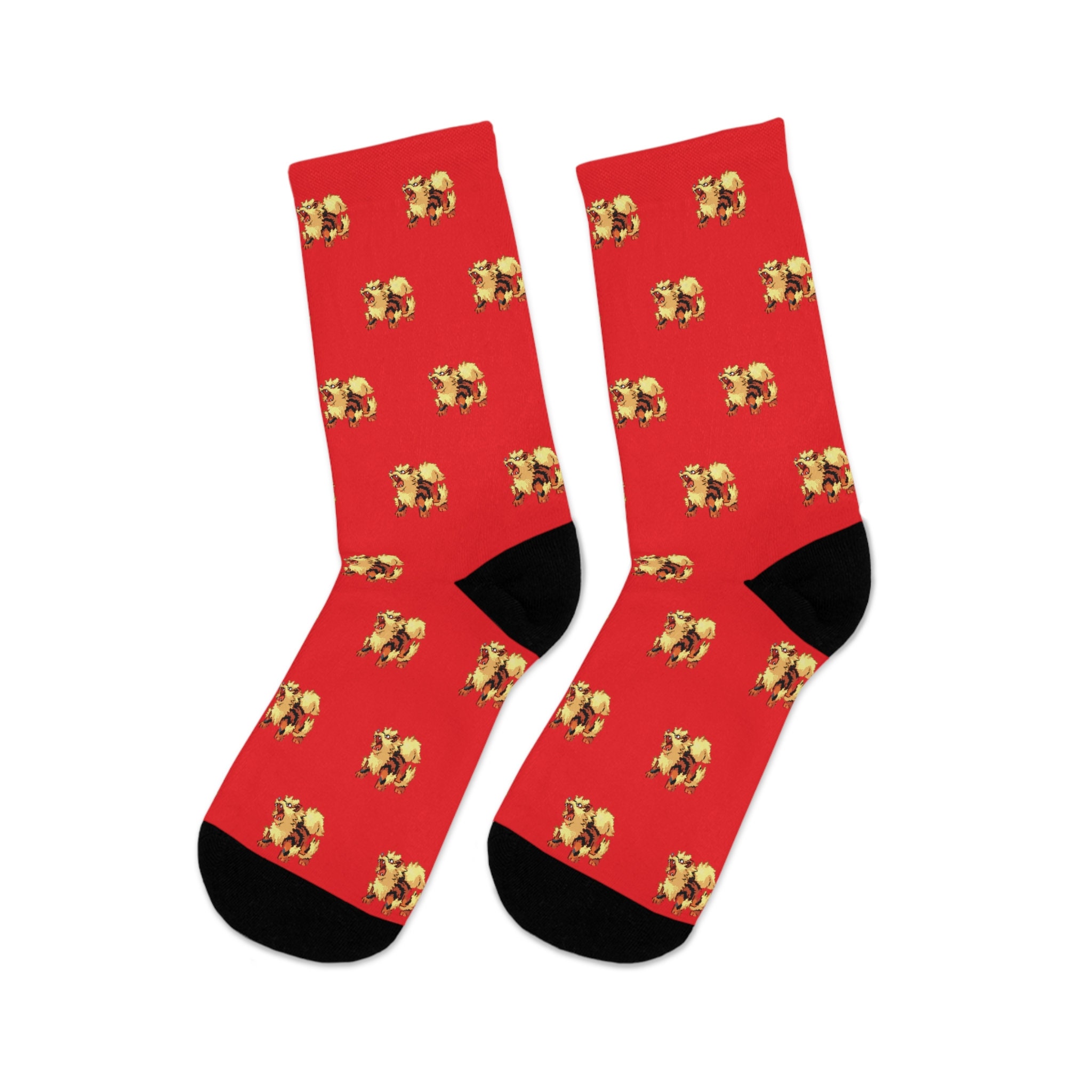 Arcanine Retro Socks, PKM Socks, Video Game Socks, Socks for Kids, Socks for Him, Socks for Her