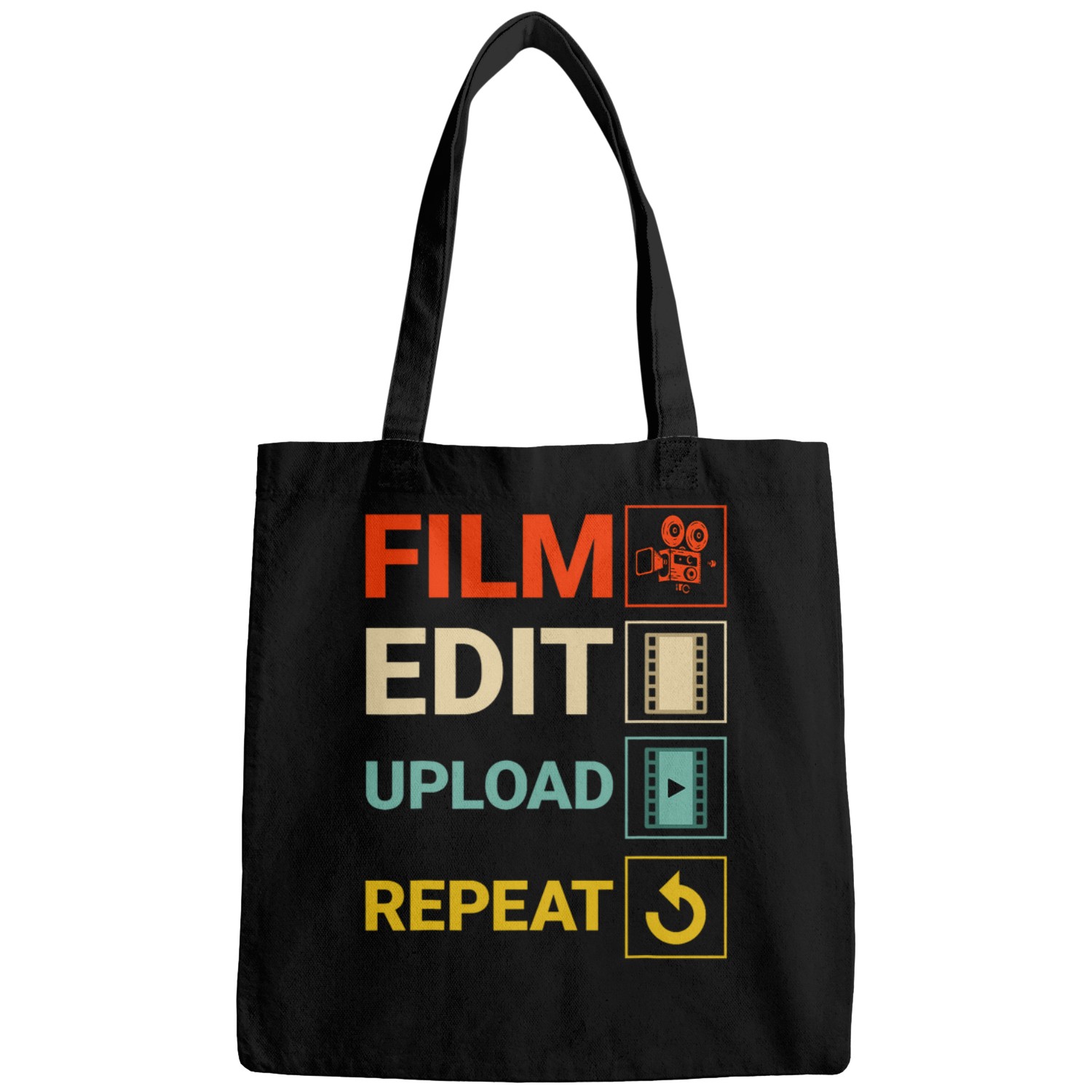 Film Edit Upload Repeat 2 Bags