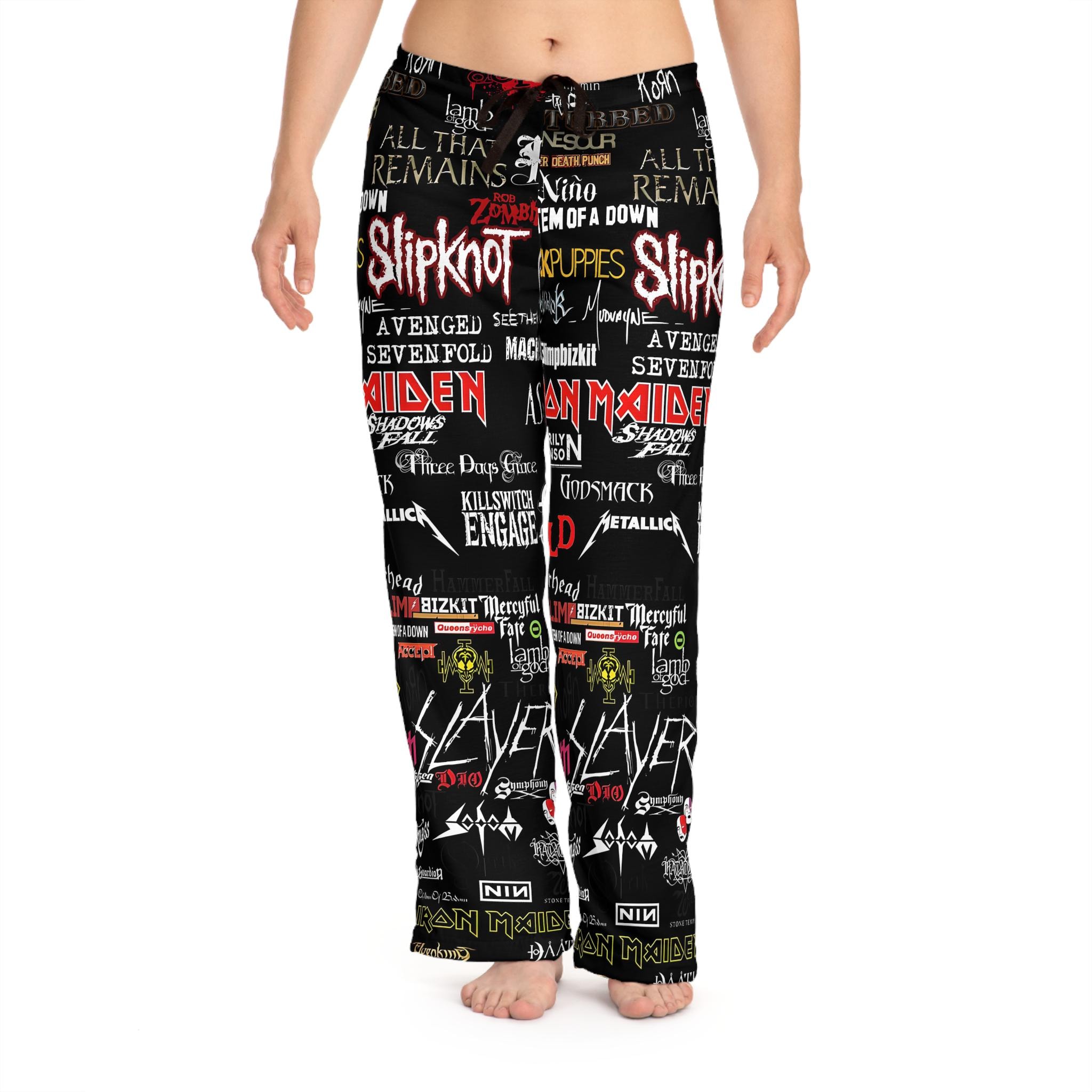 Heavy Metal Women's Pajama Pants. Perfect Gift for Heavy Metal Enthusiast. Heavy Metal Pajama, Musicals Collage Pajama.
