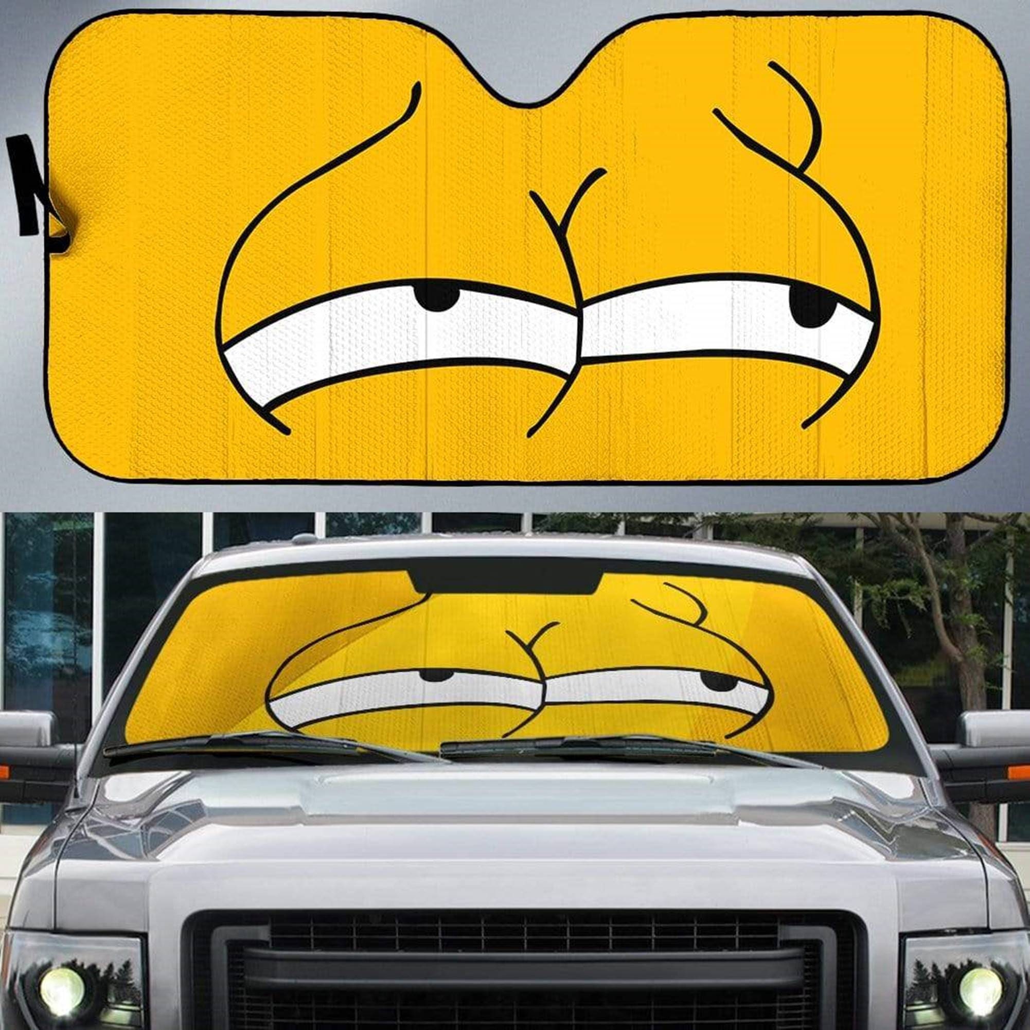 Homer Simpson Car Sunshade | Simpson Family Car Auto Sunshade | Simpson Cartoon Movie Auto Sun Shade | Car Windshield | Car Accessories