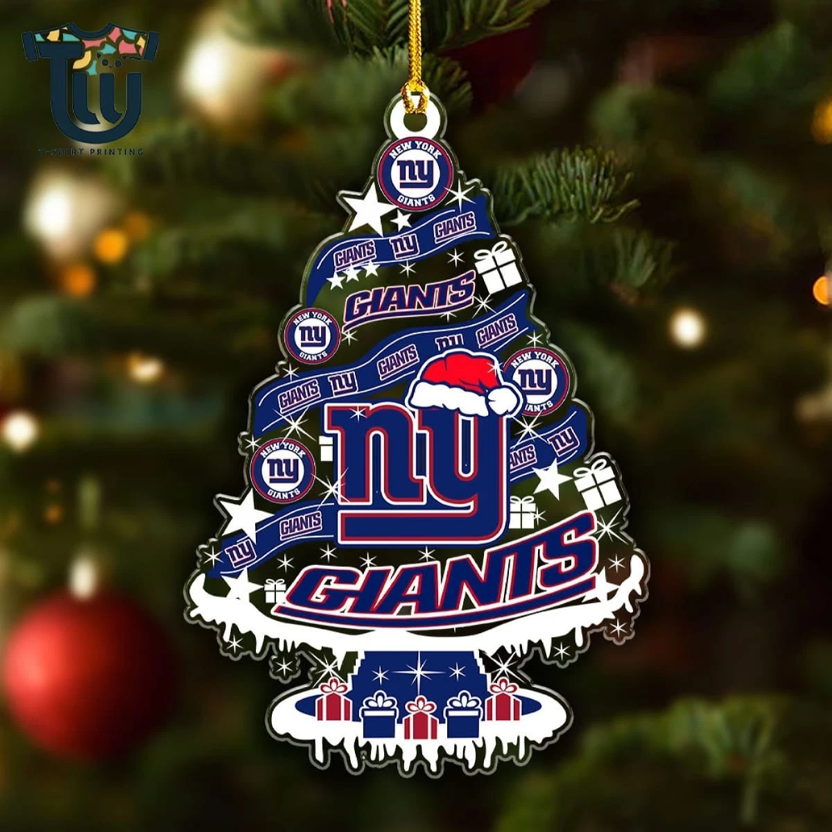 New York Team Giants Christmas Ornament, Gifts For Fans