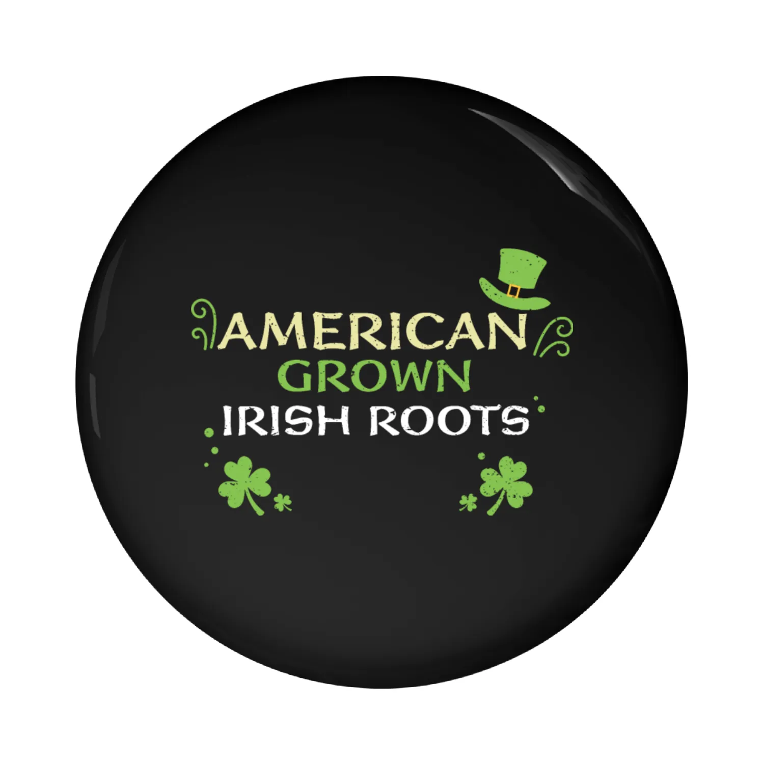 American Grown Irish Roots Pin Buttons