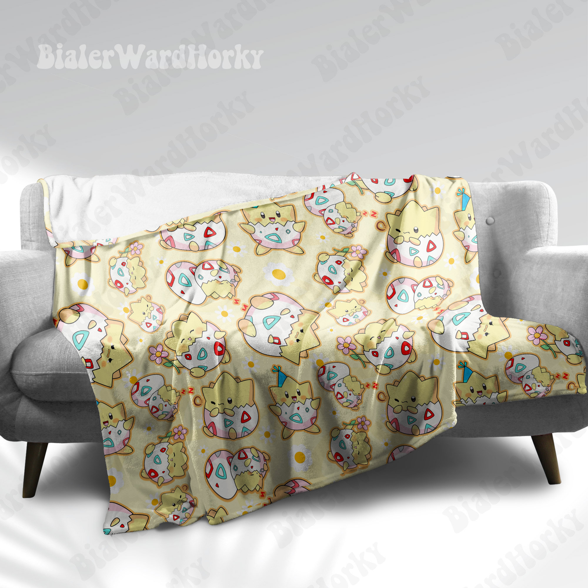 Togepi Adorable Expressions Egg Blanket Fleece, Blanket Aloha Anime Blanket Togepi, Gifts
