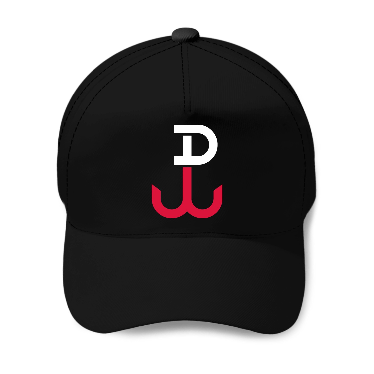 Polish Flag Anchor Kotwica Baseball Caps