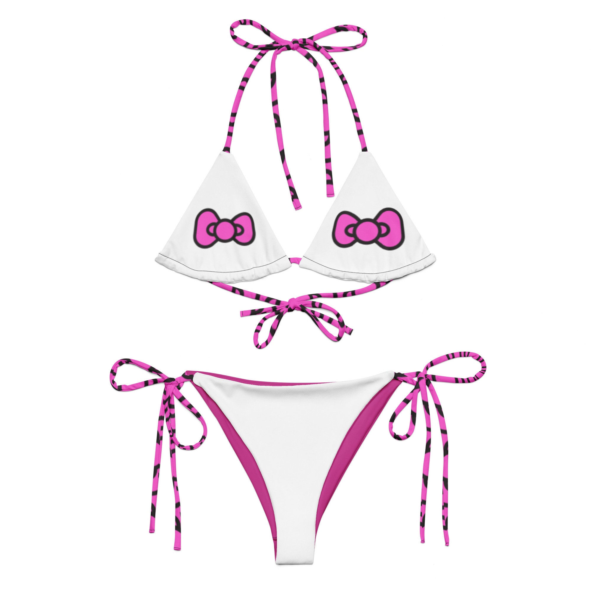 Hello Bitty Bow String Bikini Swimsuit