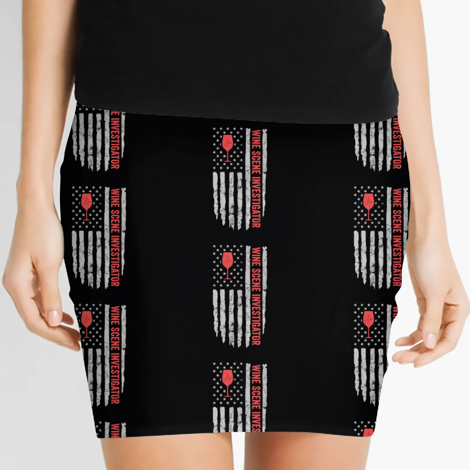 Wine Scene Investigator True Crime Lover Women's Mini Skirts