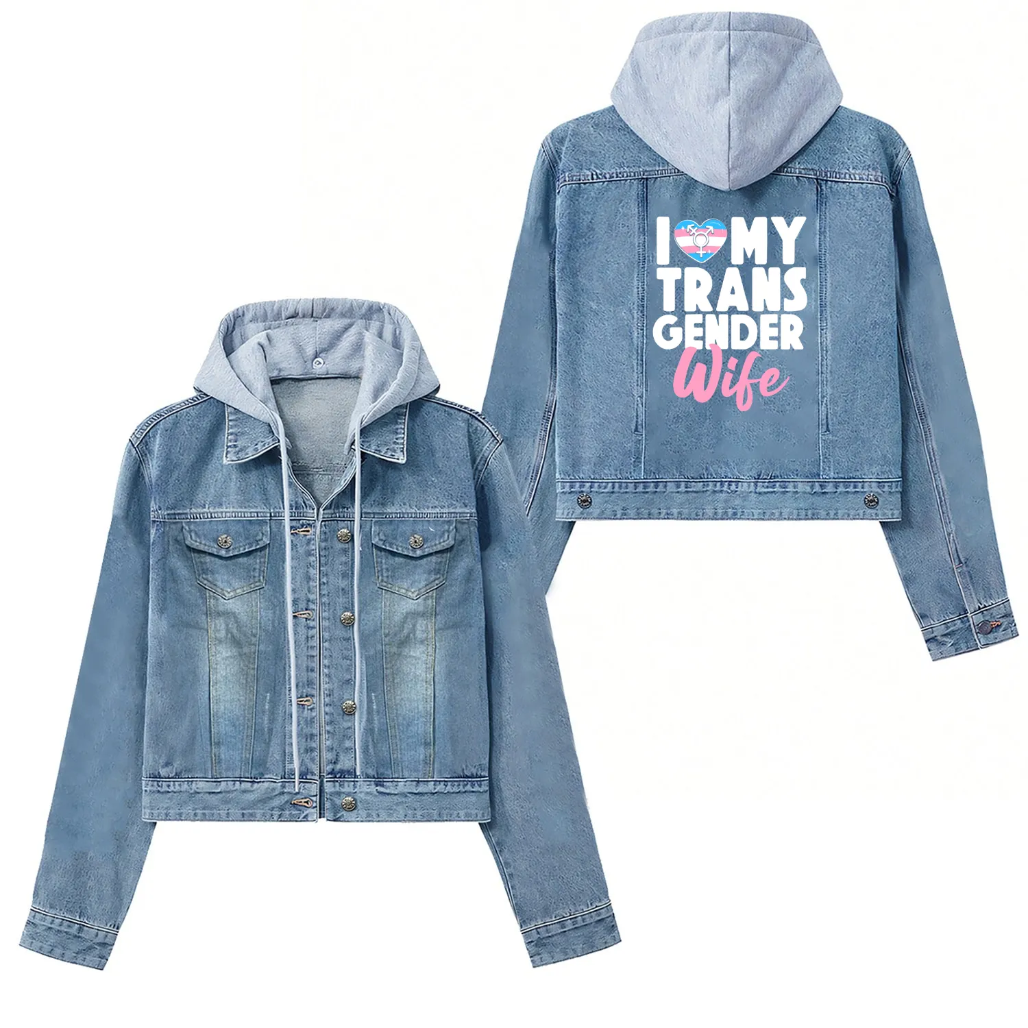 Transgender Trans LGBT Pride Women's Denim Jackets
