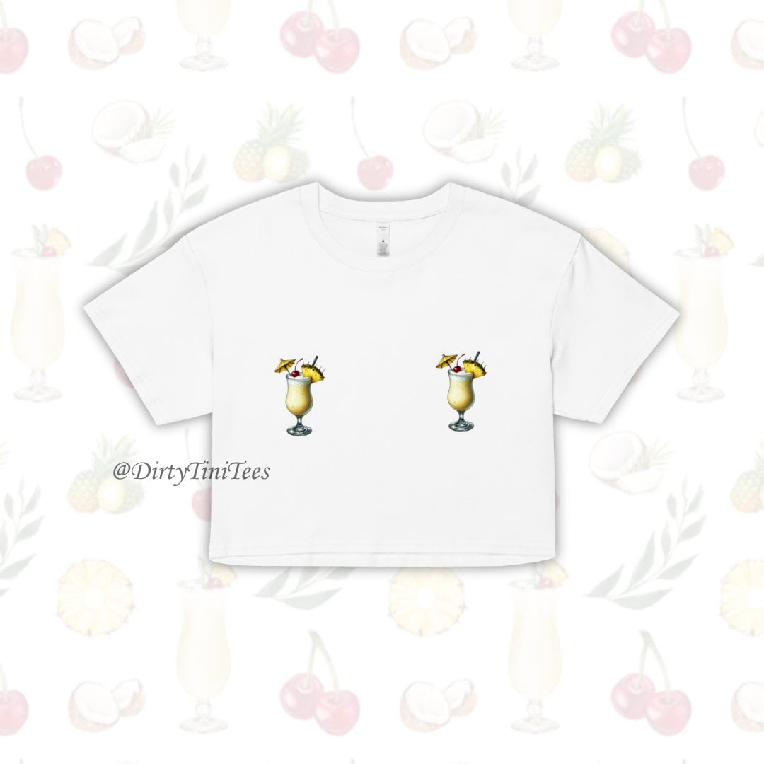 Pina Colada Tini Nips Crop Top Bachelorette Party Best Friend Birthday Gift Group Halloween Costume