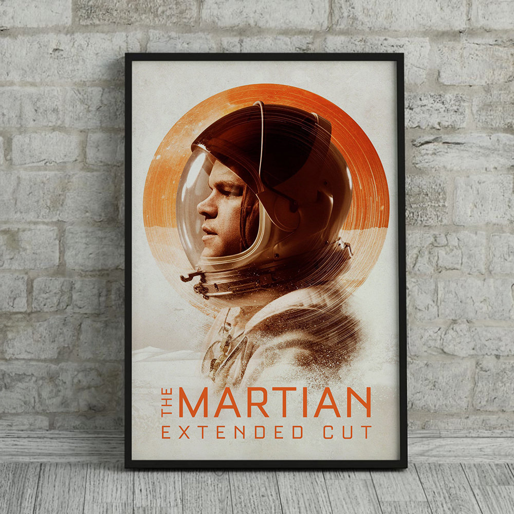 The Martian Movie Poster, Wall Decor, Space Decoration, Canvas Print, Fans Collection, Wall Art, Art Poster, Fans collection