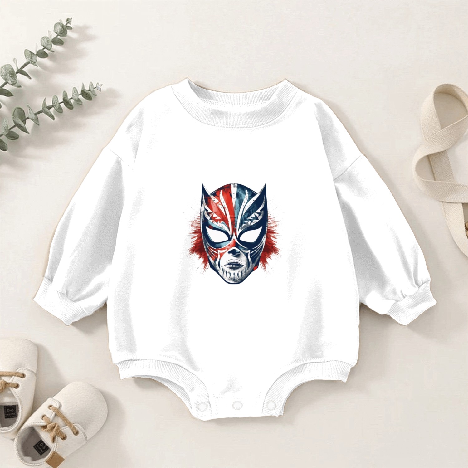 Lucha Libre Mexican Wrestling Mask Luchador Baby Romper Sweatshirts