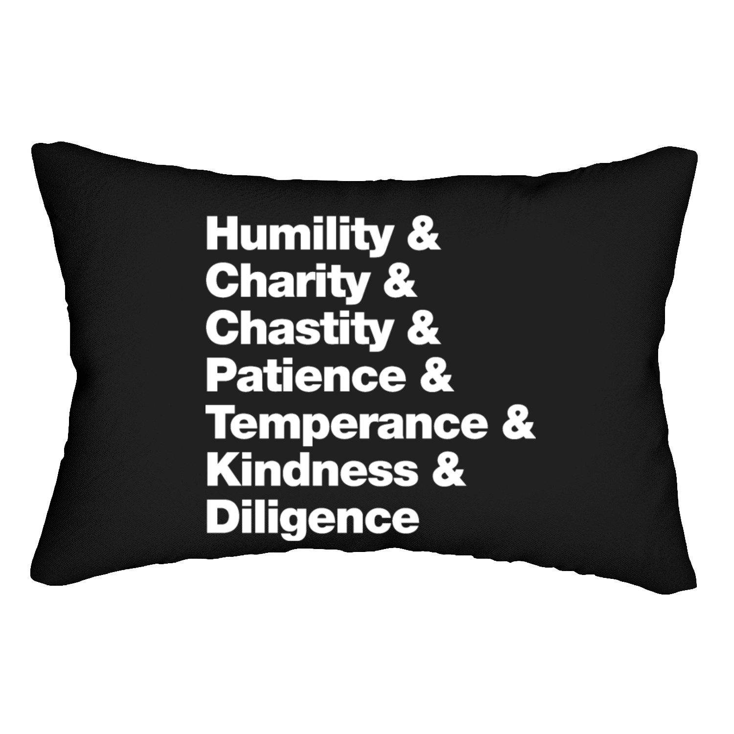 Seven virtues (dark) Lumbar Pillows