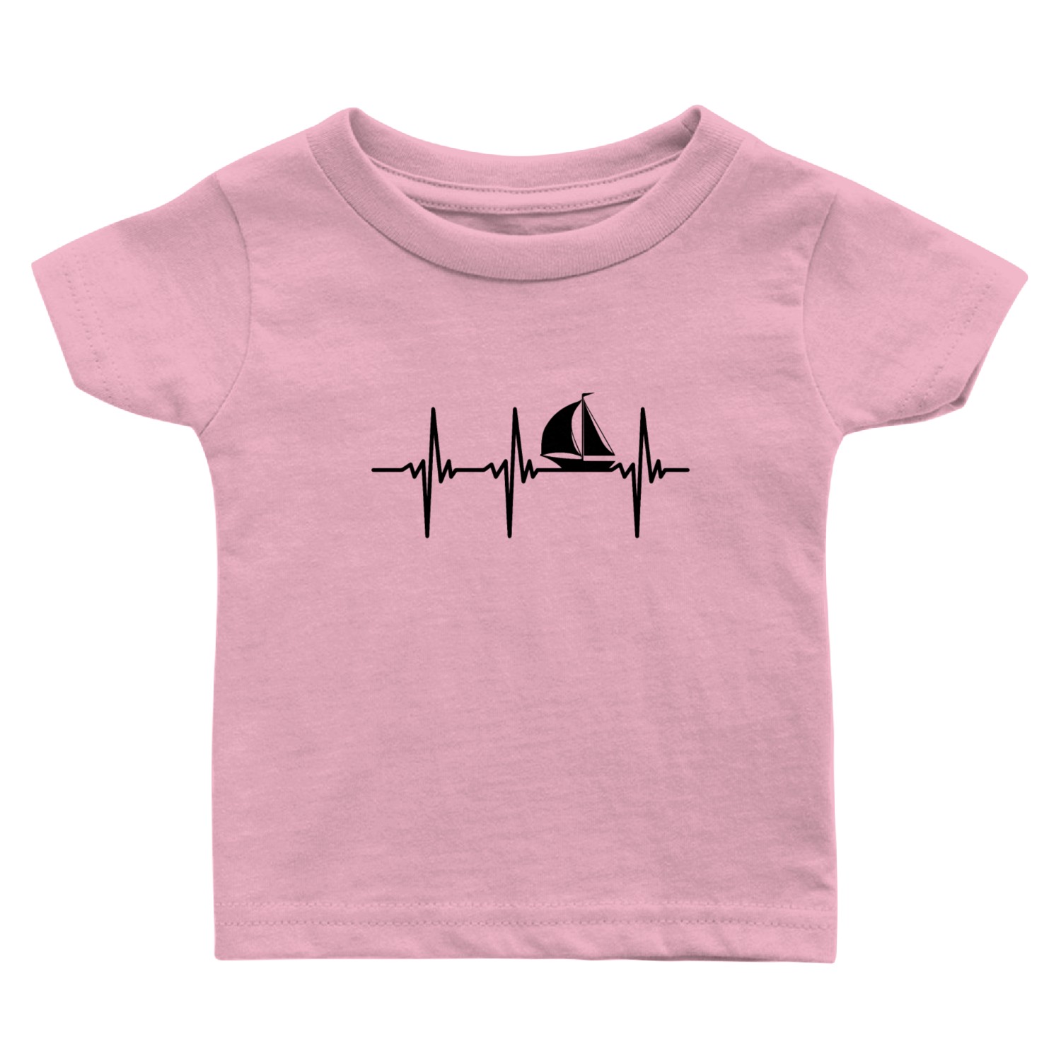 Heartbeat For Pleasure Boats With Large Sails Baby T Shirts